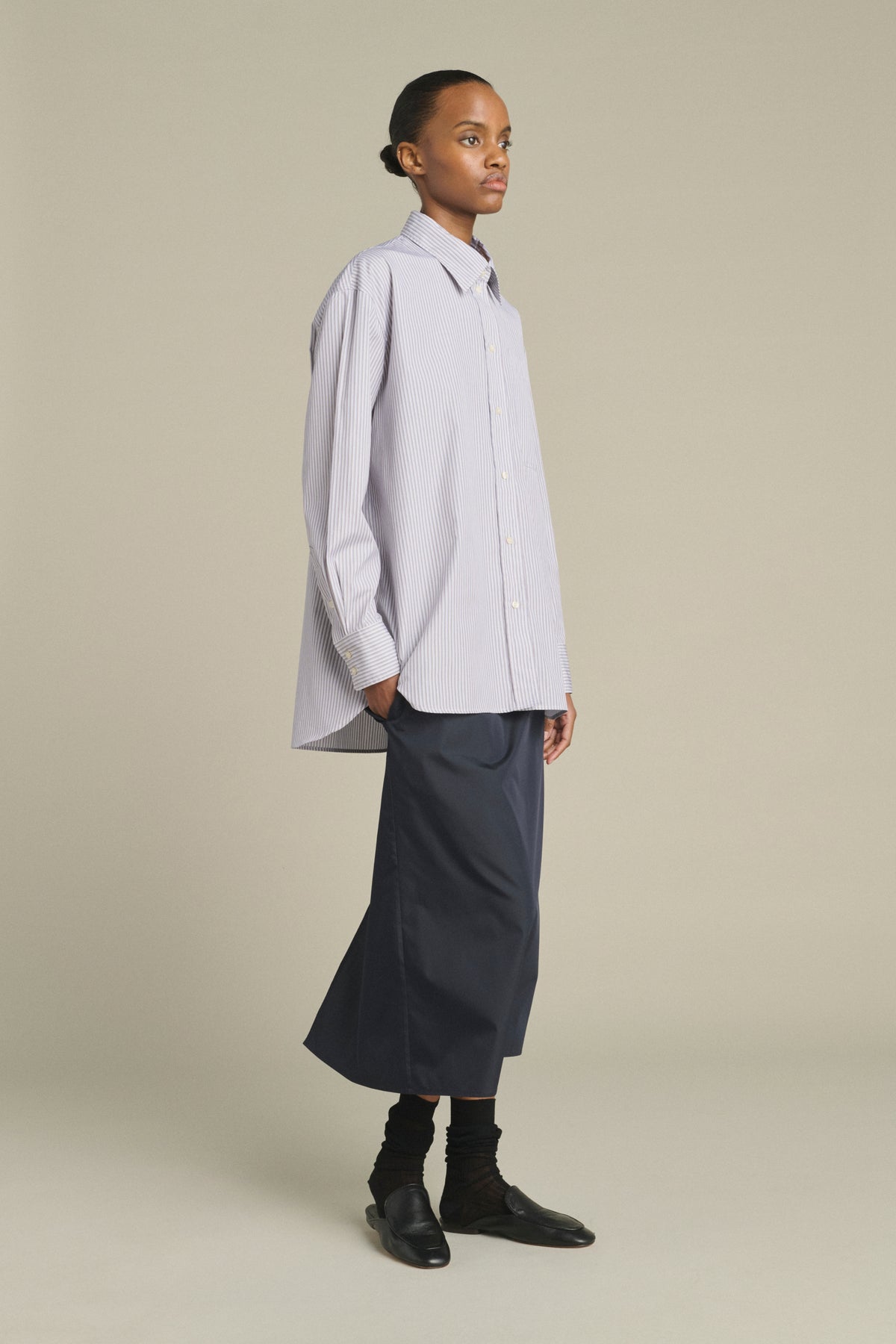 Camisa Carlotta - Azul/Beige - Algodón - Mujer