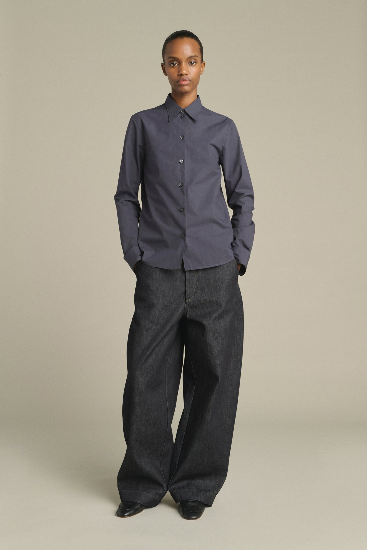 Camisa Lavinia - Azul Noche - Algodón - Mujer vue 1