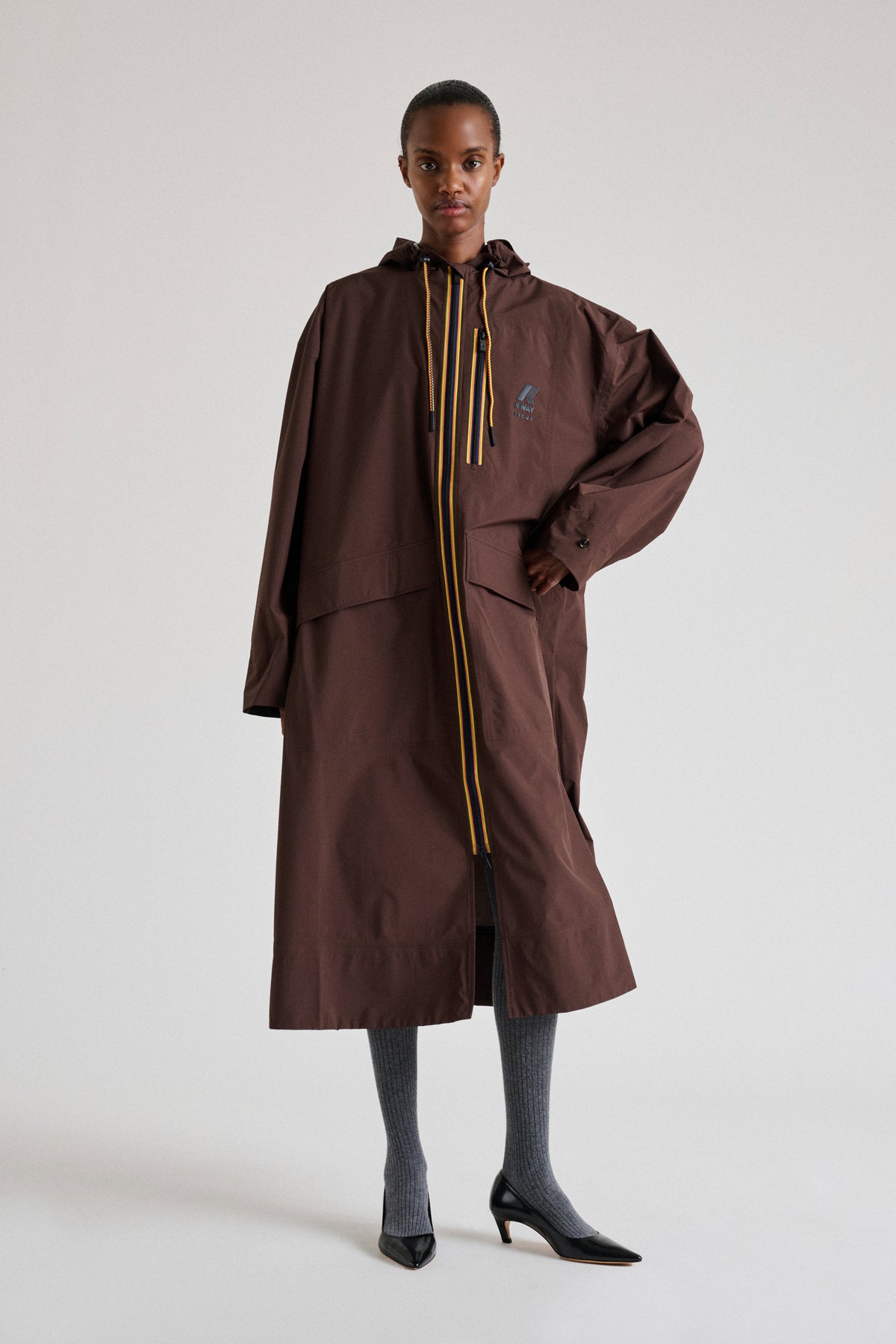 Trench Pradel - Chocolate oversize para mujer - Soeur