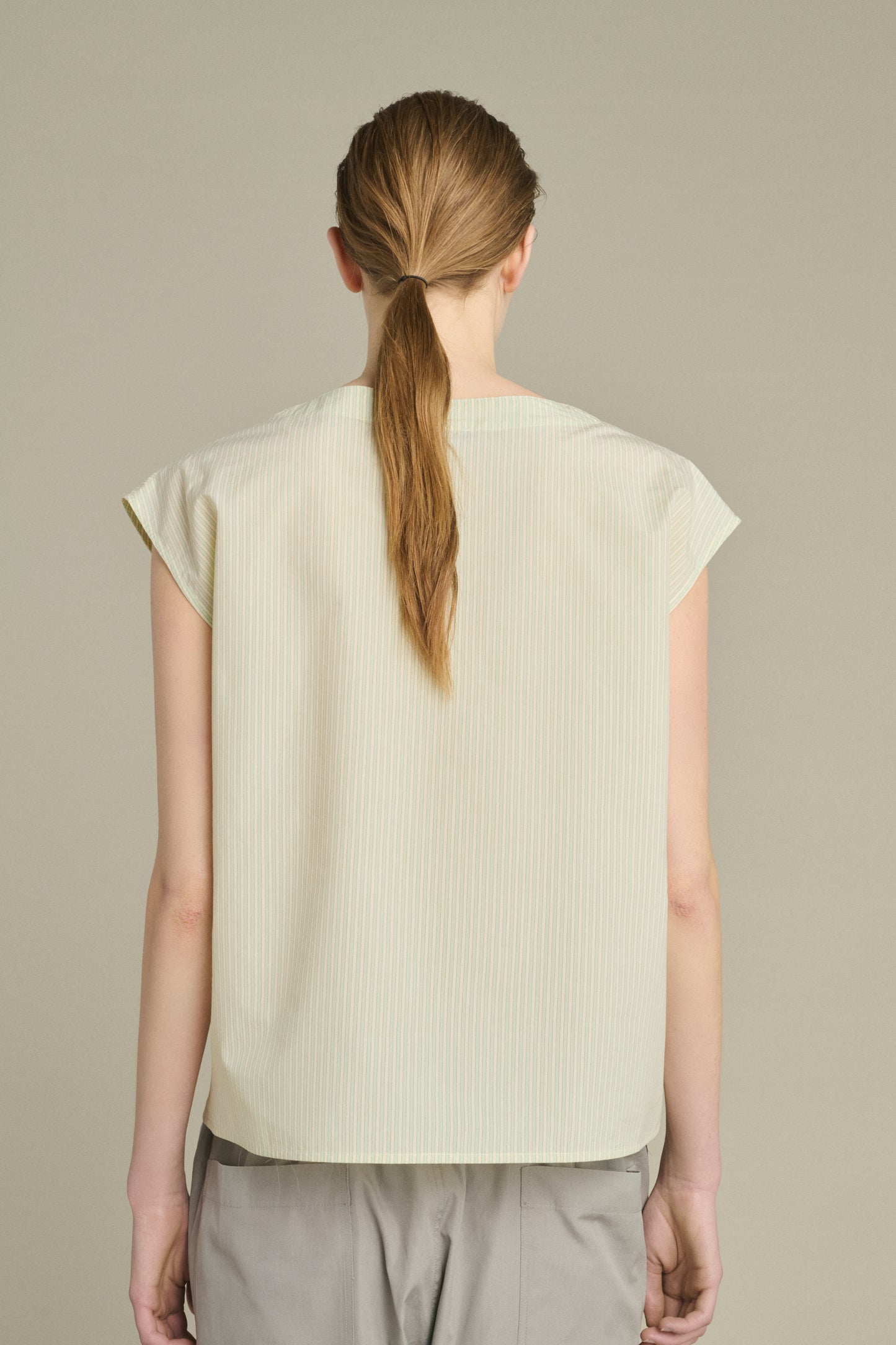 Blusa Lorena - Verde/Crudo - Algodón - Mujer