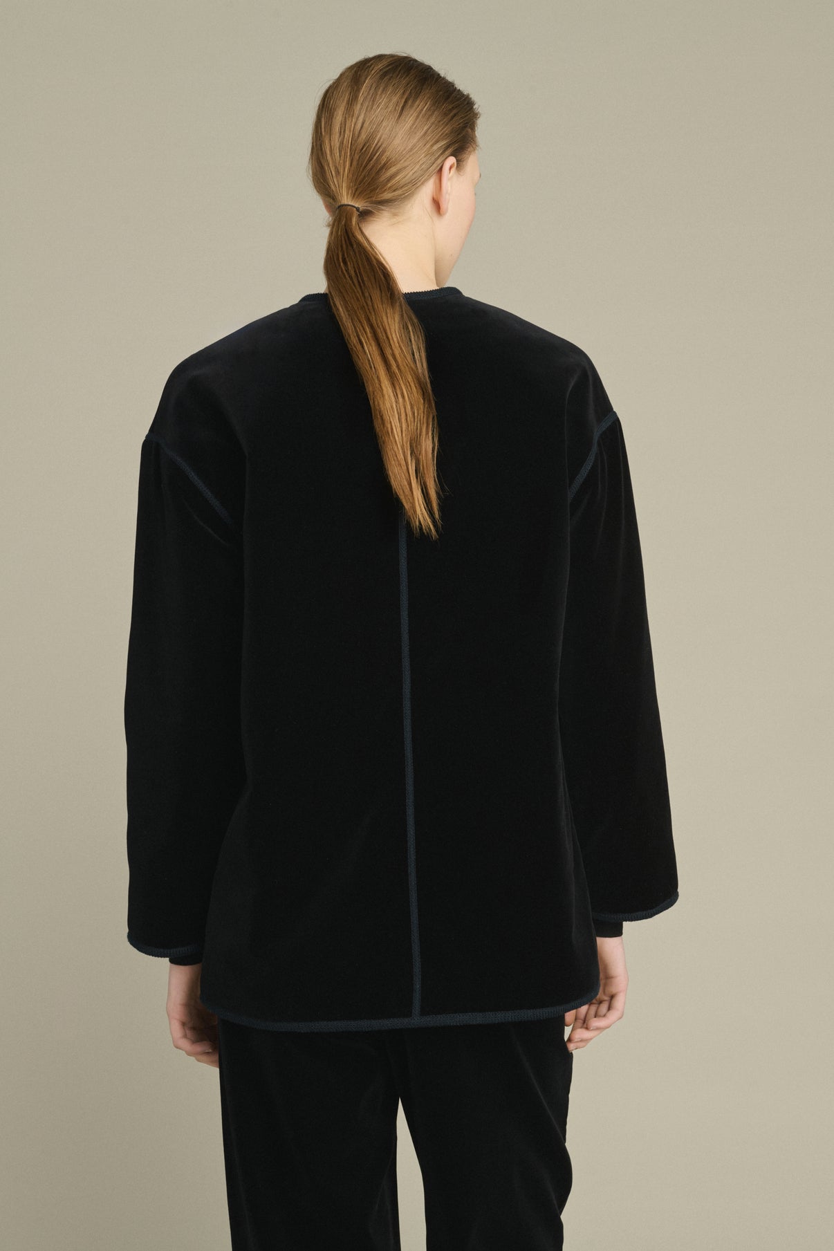 Chaqueta Lutetia - Negro - Algodón - Mujer vue 4