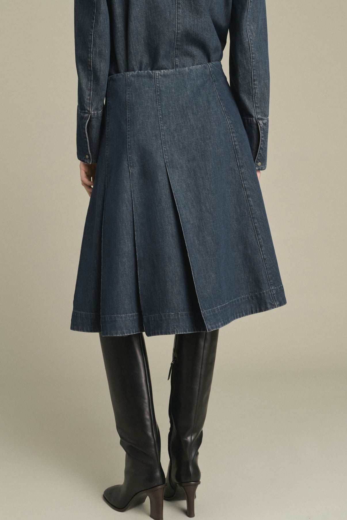 Falda Klea - Azul Gris - Algodón - Mujer vue 4