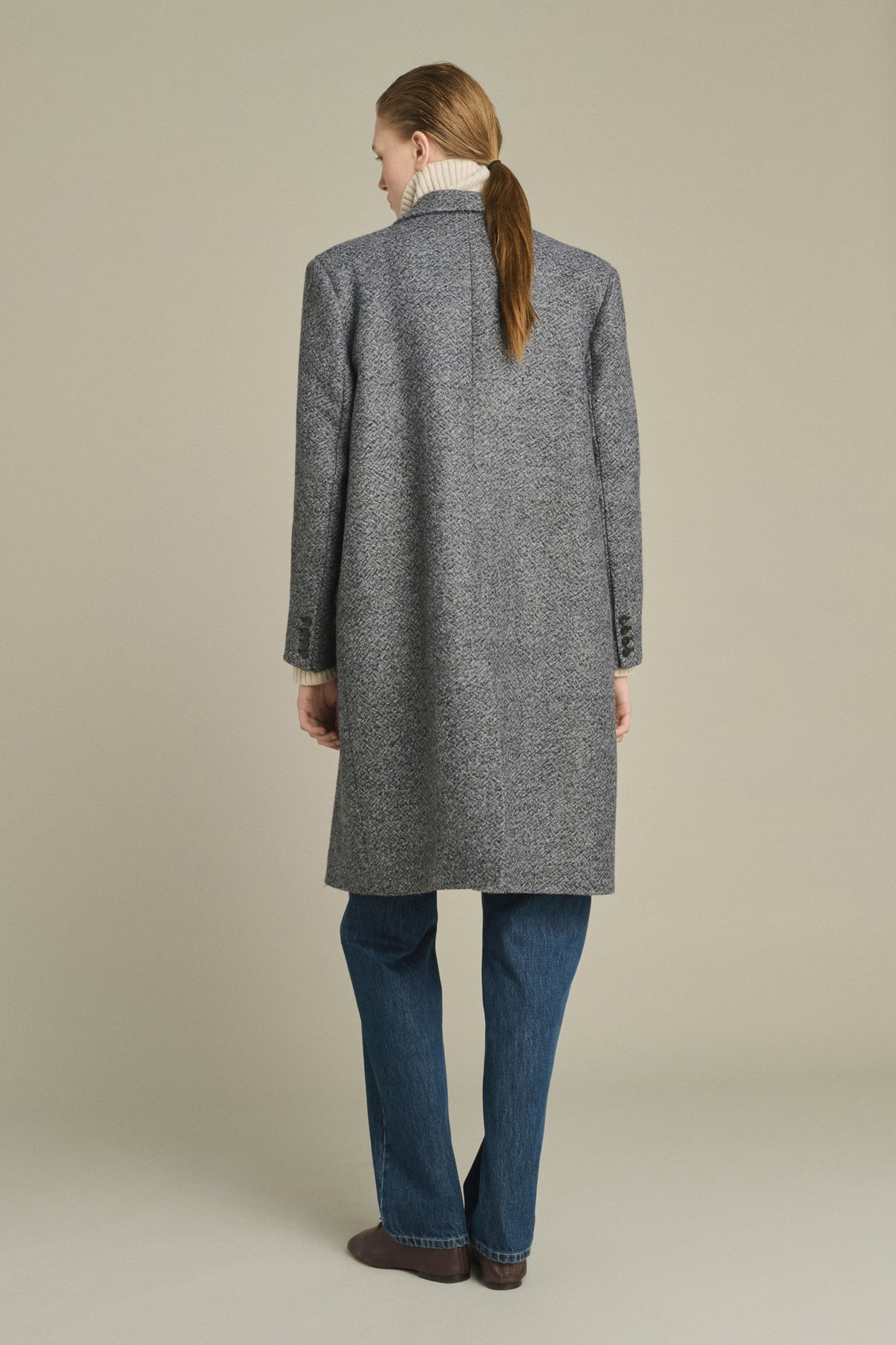 Abrigo Leon - Gris/Negro - Lana - Mujer vue 4