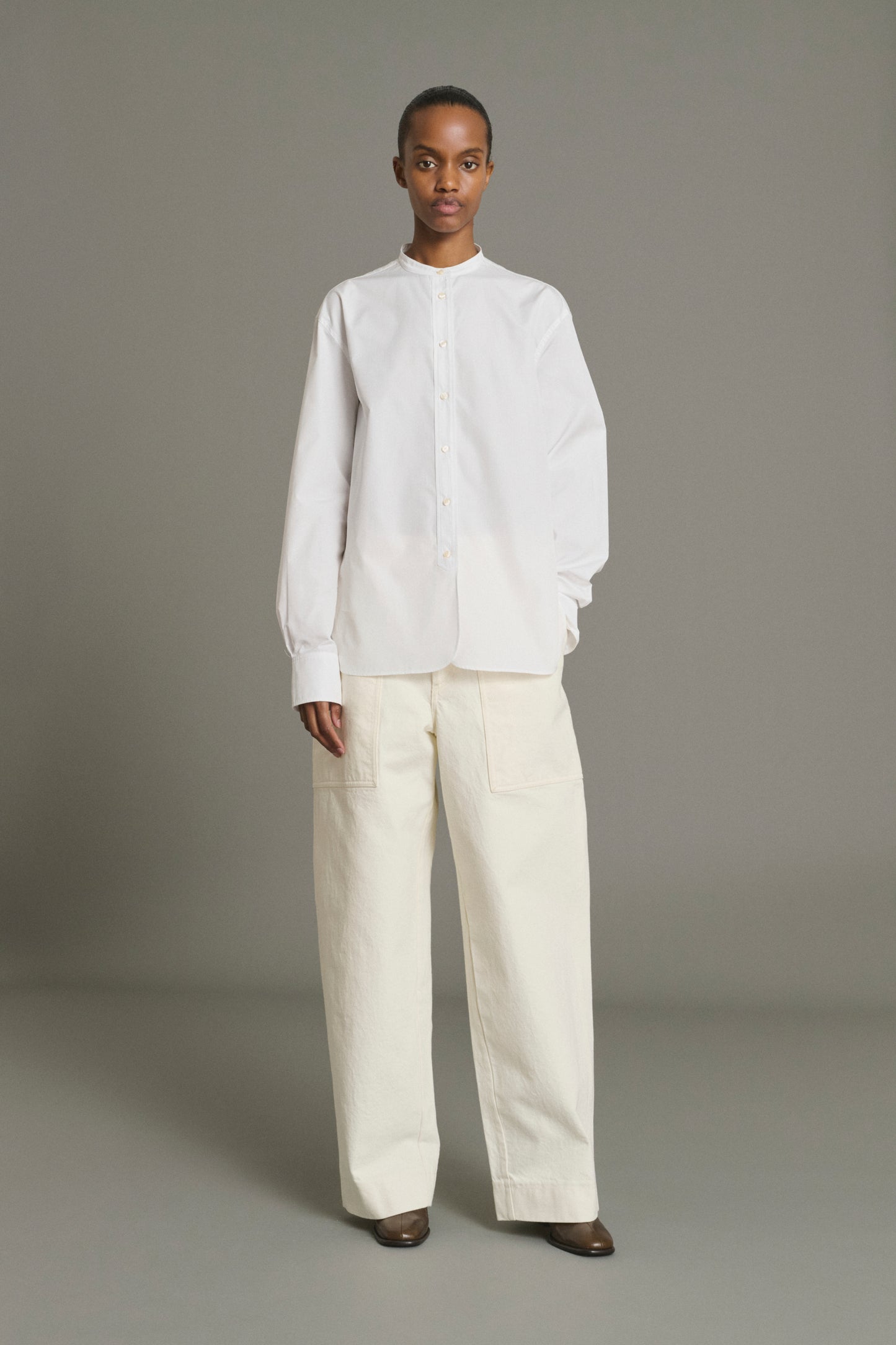 Camisa Bermudes - Blanco Popelina Orgánica Mujer - Soeur