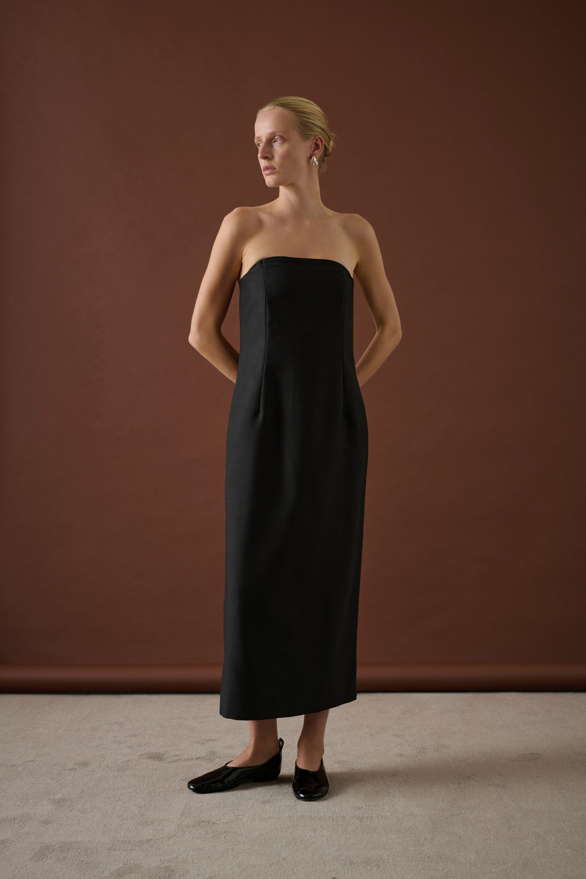 Robe Nora - Noir - Laine - Femme vue 1