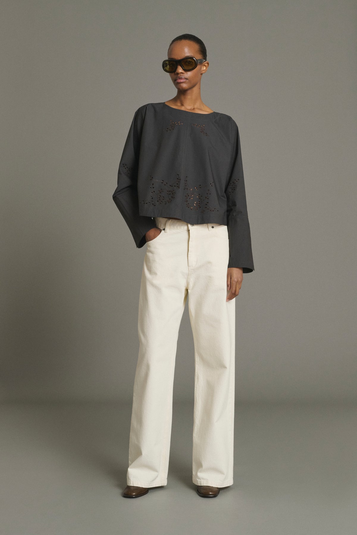 Vaqueros Calvin - Crudo Denim recto Femme - Soeur