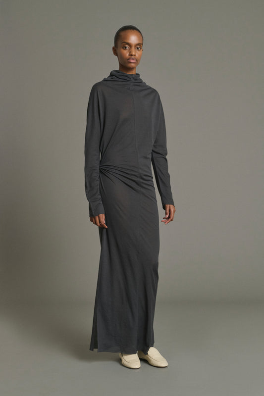 Vestido Lola - Gris Antracita - Algodón - Mujer