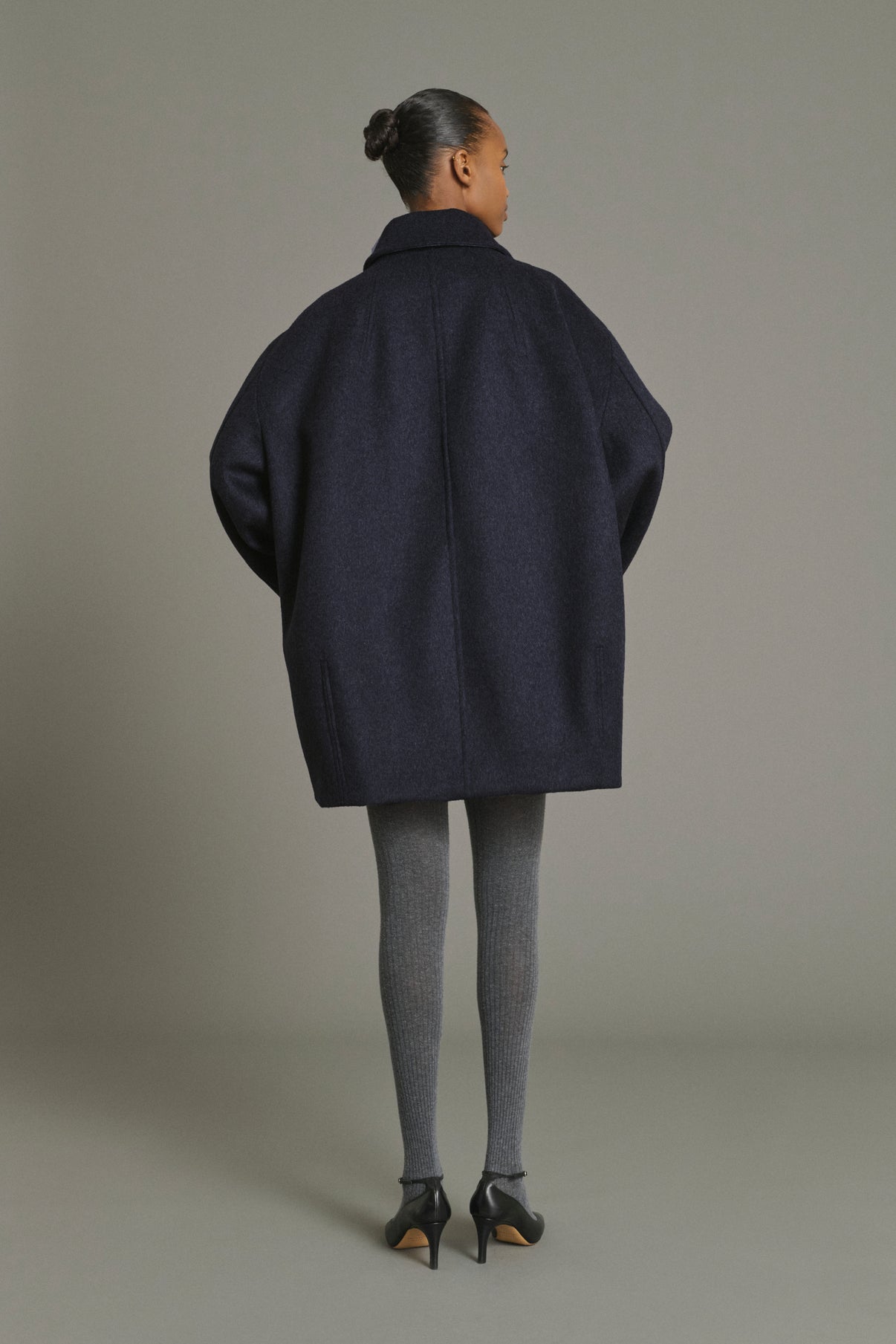Abrigo Kasper - Dark Navy - Lana - Mujer vue 5