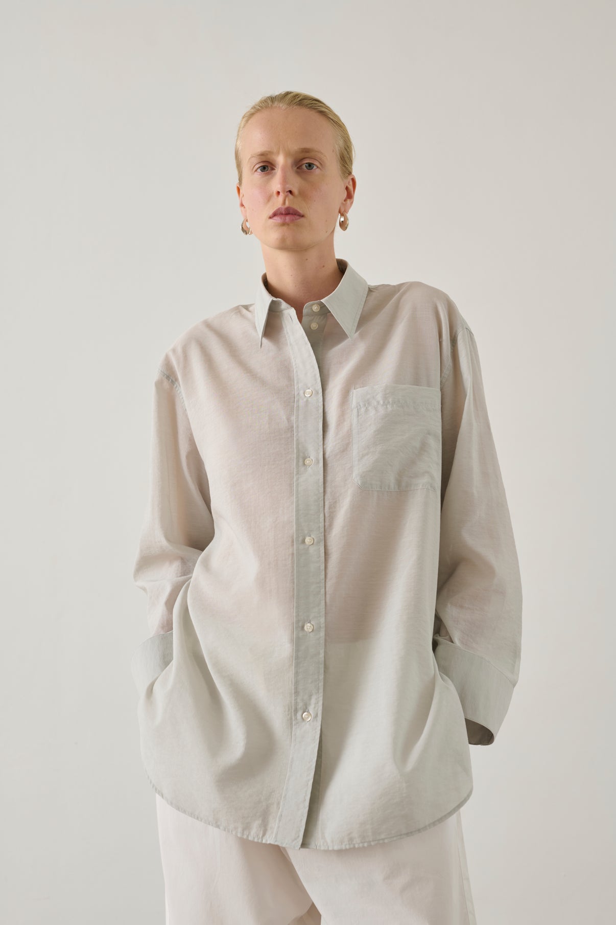 Camisa Francesca - Gris Claro - Mujer vue 2