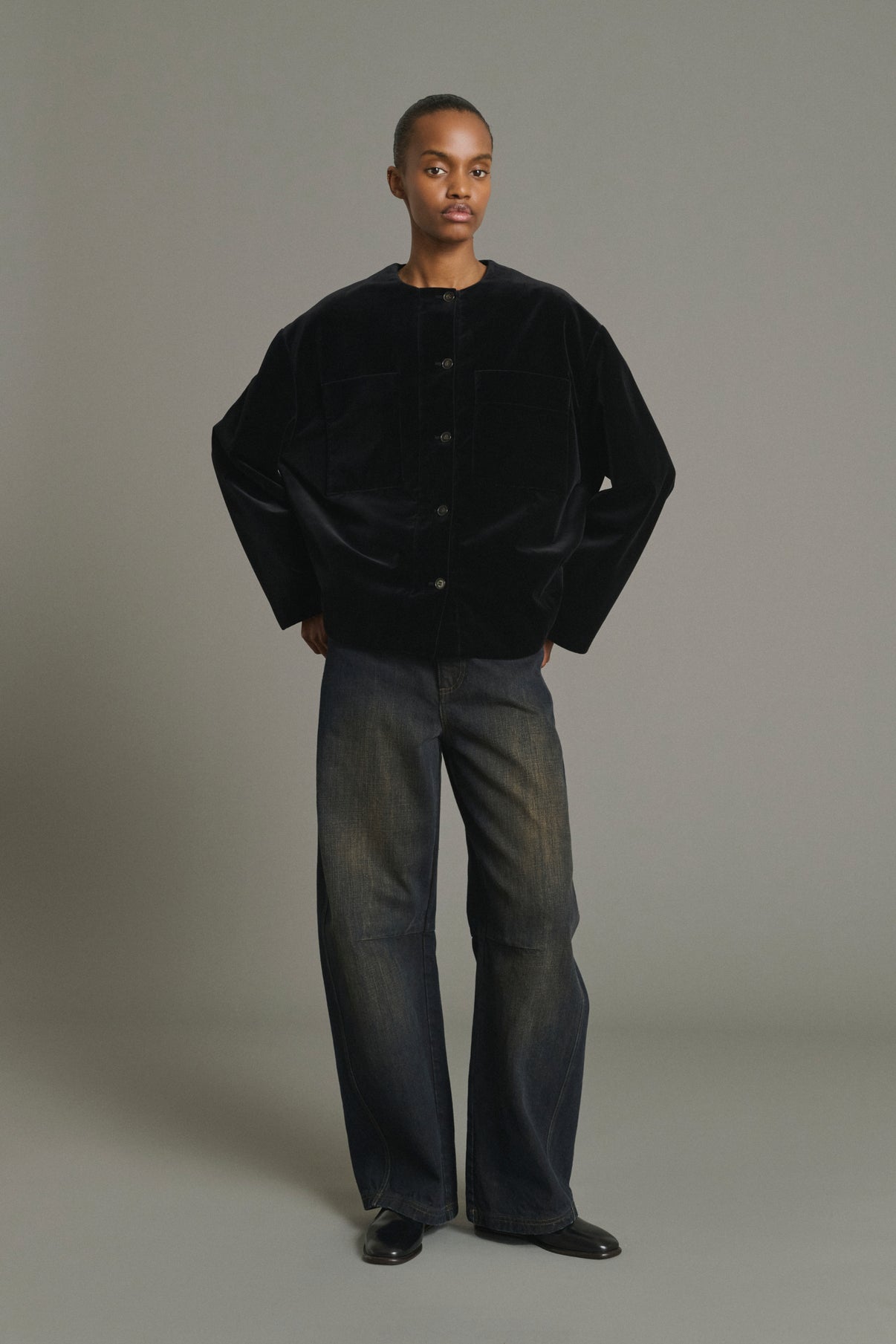 Chaqueta Louis - Negro - Algodón - Mujer vue 1