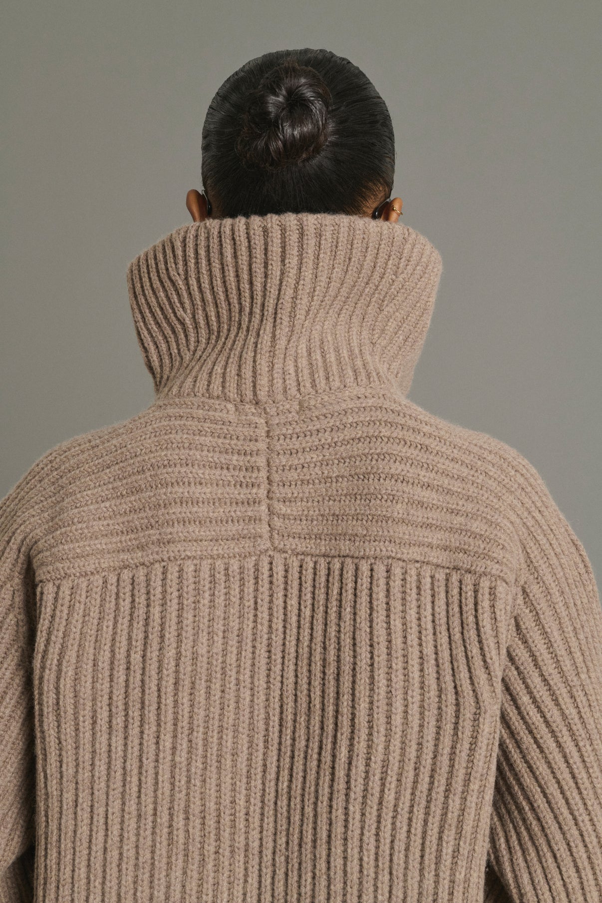 Chaqueta Jasper - Beige jaspeado - Lana merina - Mujer vue 3