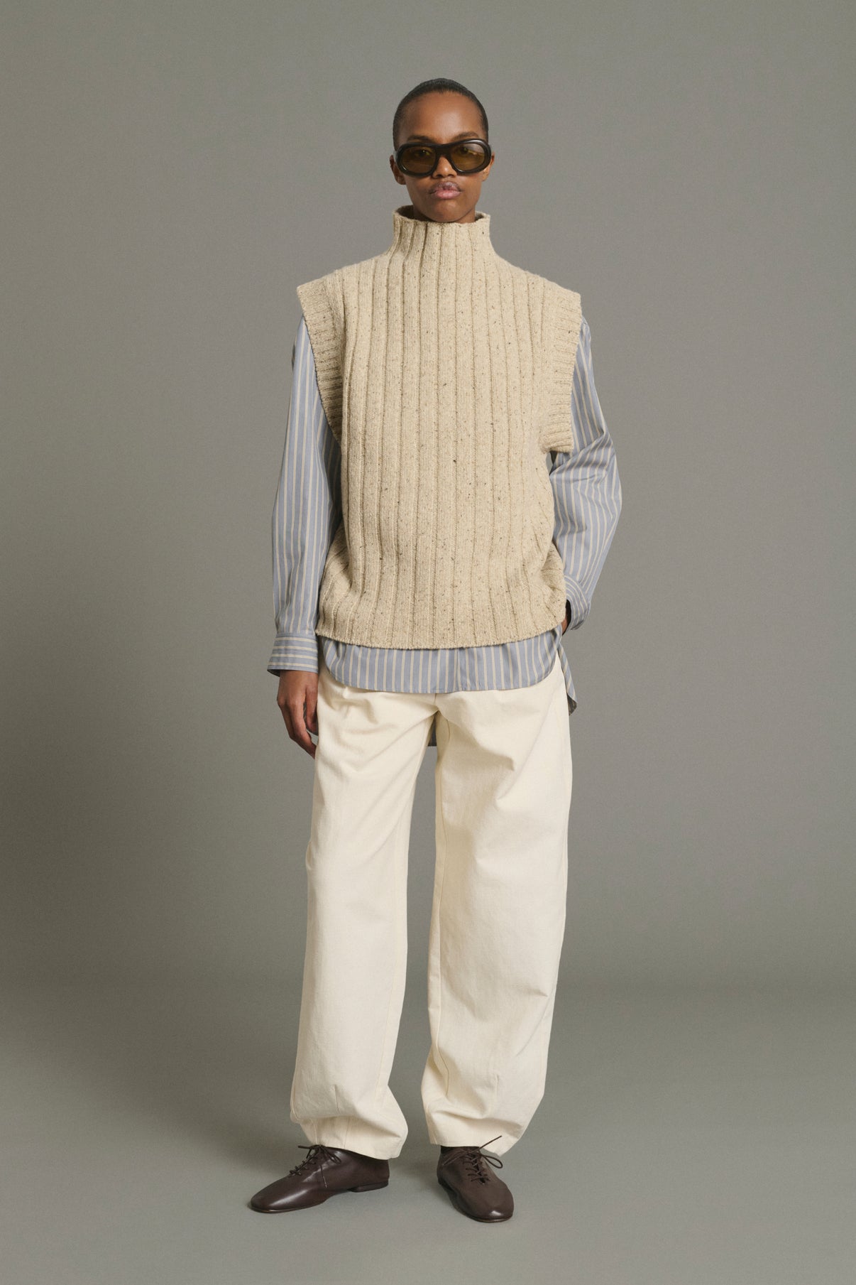 Jersey Jethro - Beige Claro - Lana - Mujer vue 1
