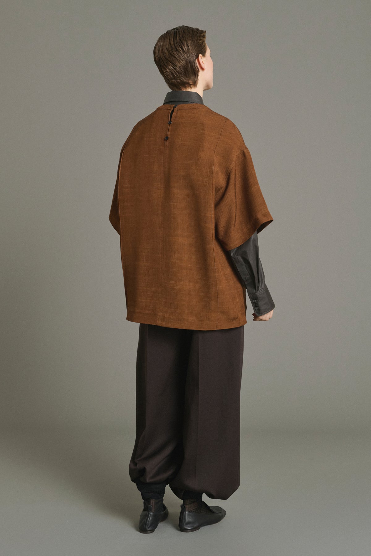 Camisa Lisa - Caramelo - Mujer vue 2