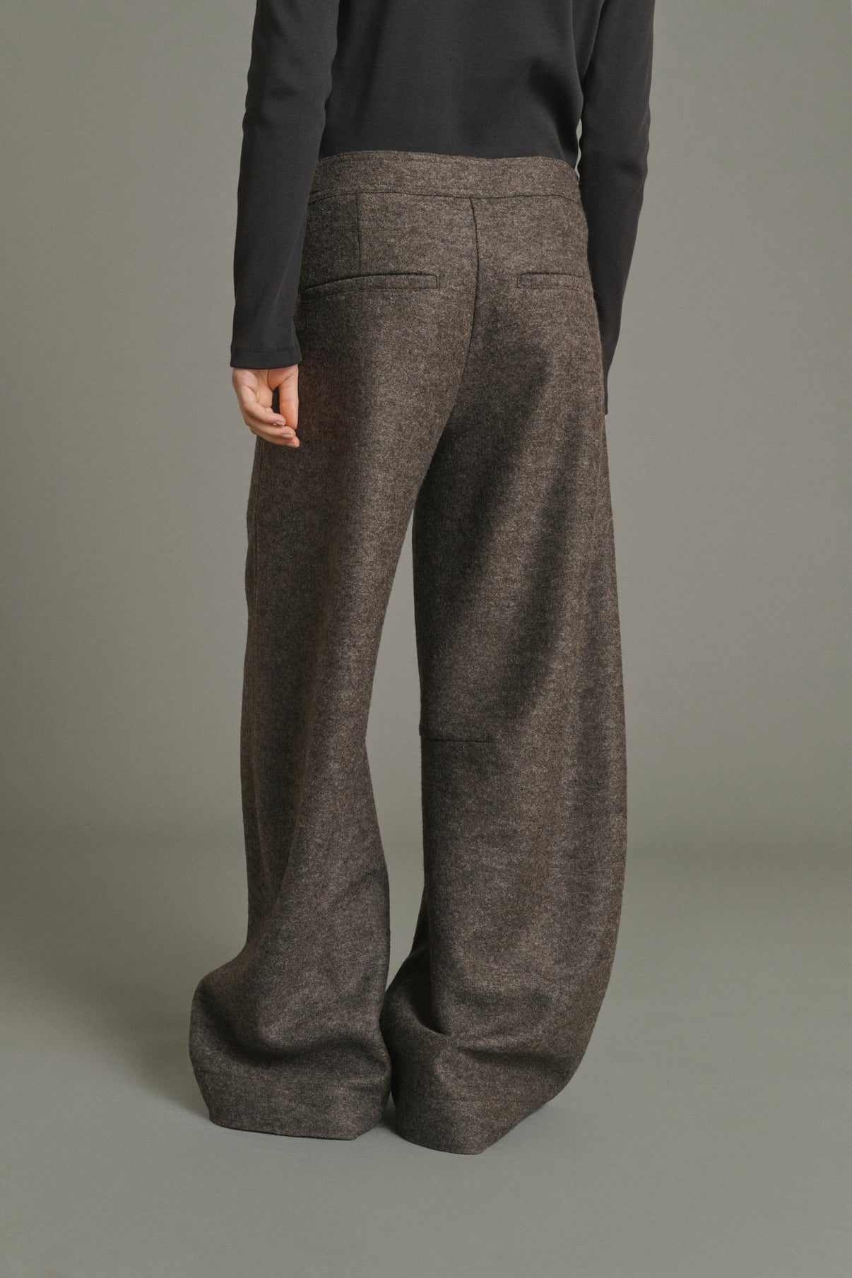 Pantalón Gibson - Taupe jaspeado - Lana - Mujer vue 4