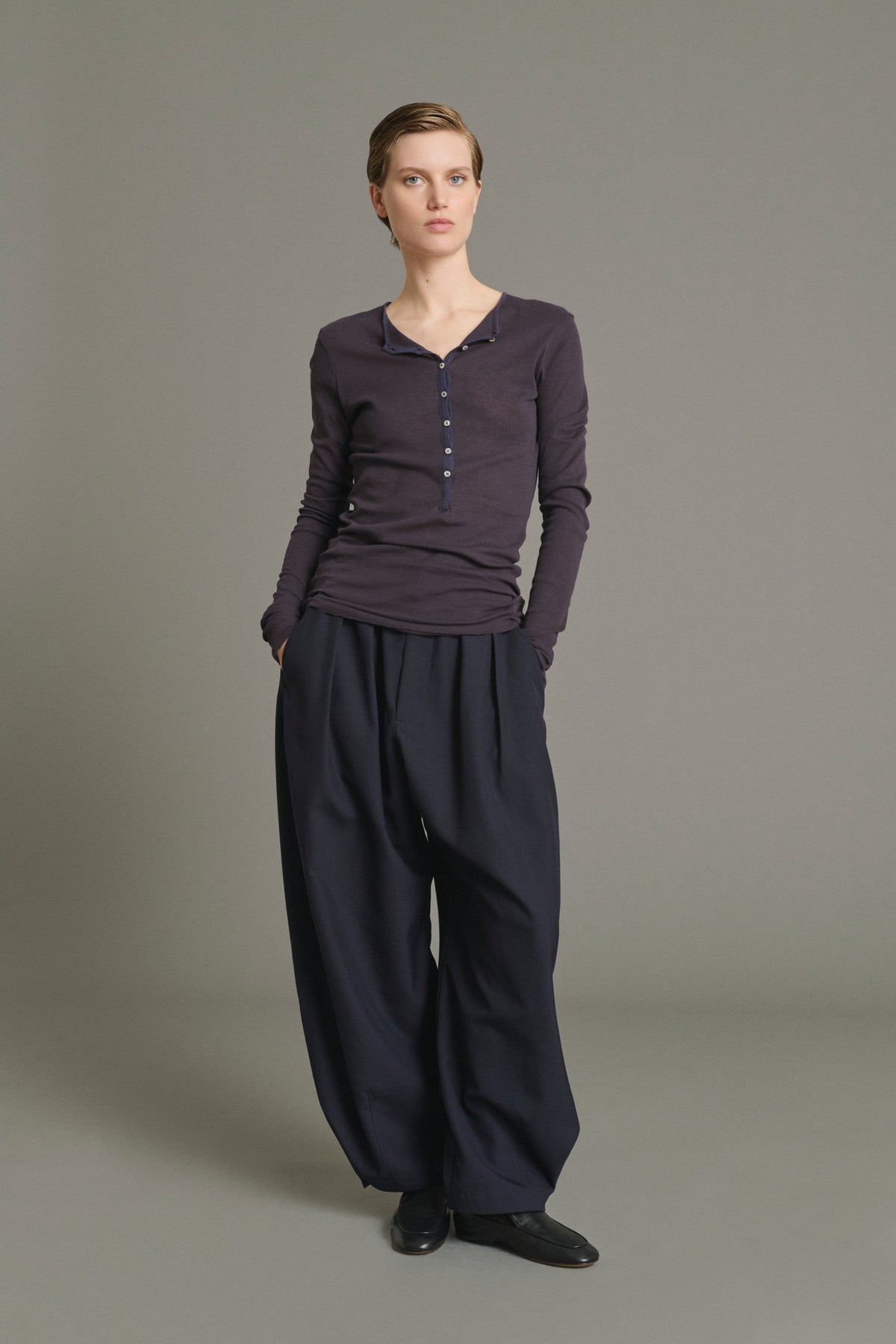Camiseta Isabella - Marrón Rojo/Violeta Oscuro - Algodón - Mujer vue 3