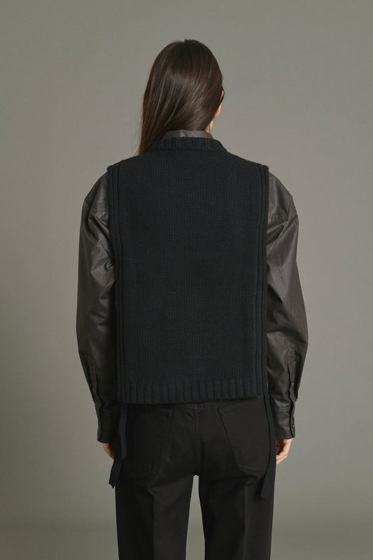 Jersey Uzel - Negro - Lana - Mujer