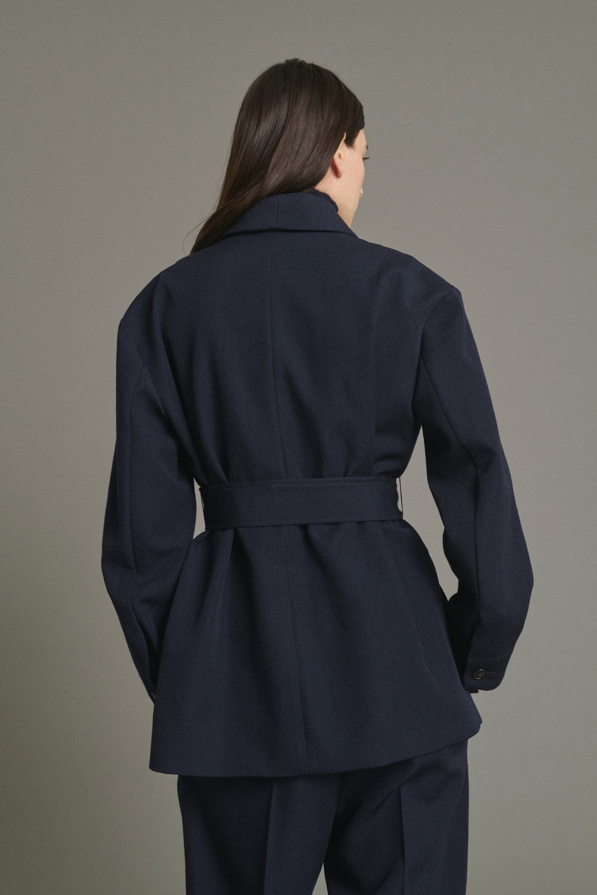 Chaqueta Come - Navy - Lana - Mujer vue 3