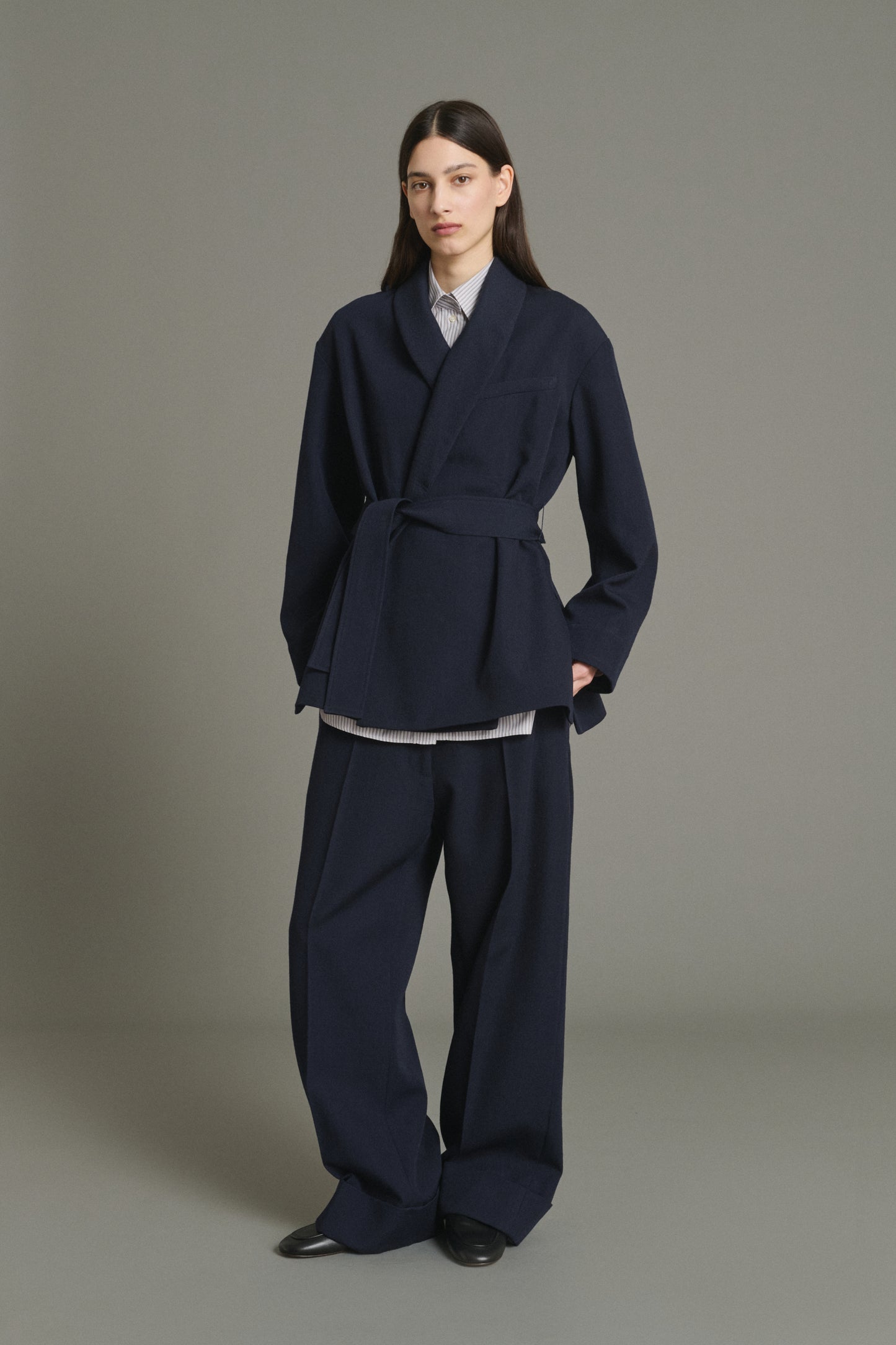 Chaqueta Come - Navy - Lana - Mujer