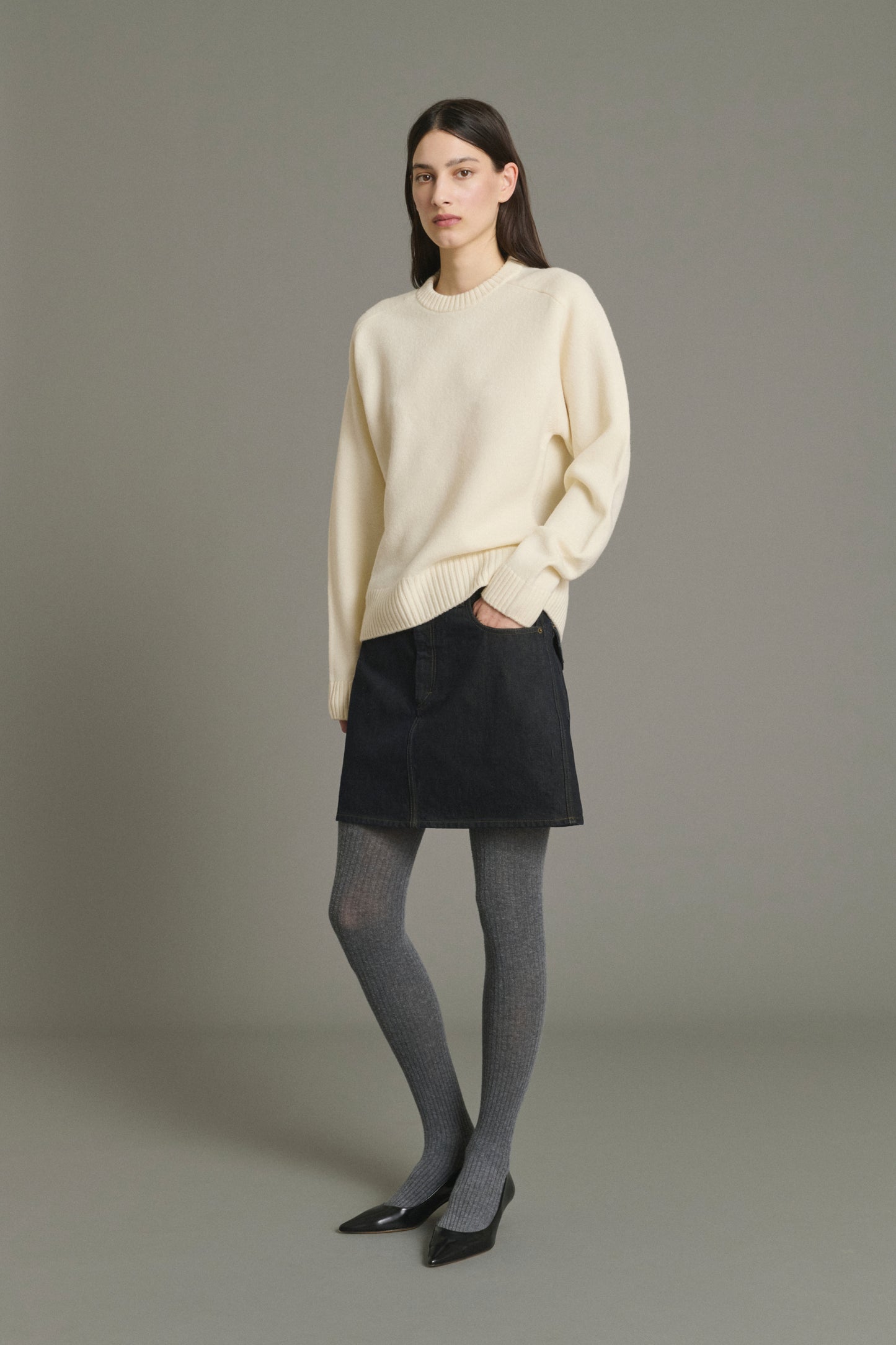 Falda Lacy - Negro - Algodón - Mujer
