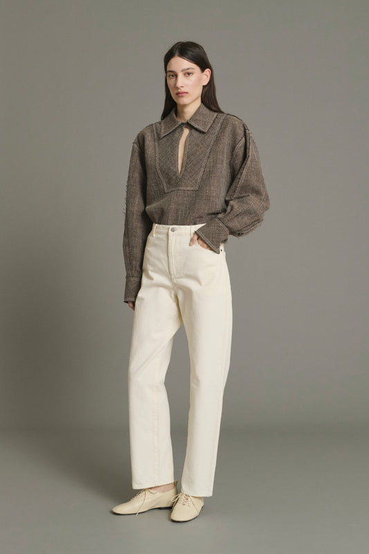 Vaqueros Barnabe - Crudo Denim Suave Mujer - Soeur
