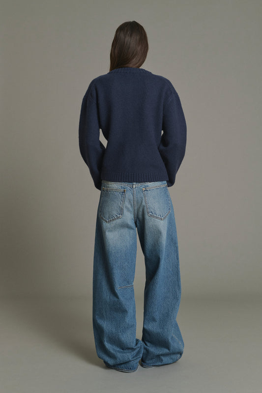 Cárdigan Galileo - Navy - Lana Merino - Mujer