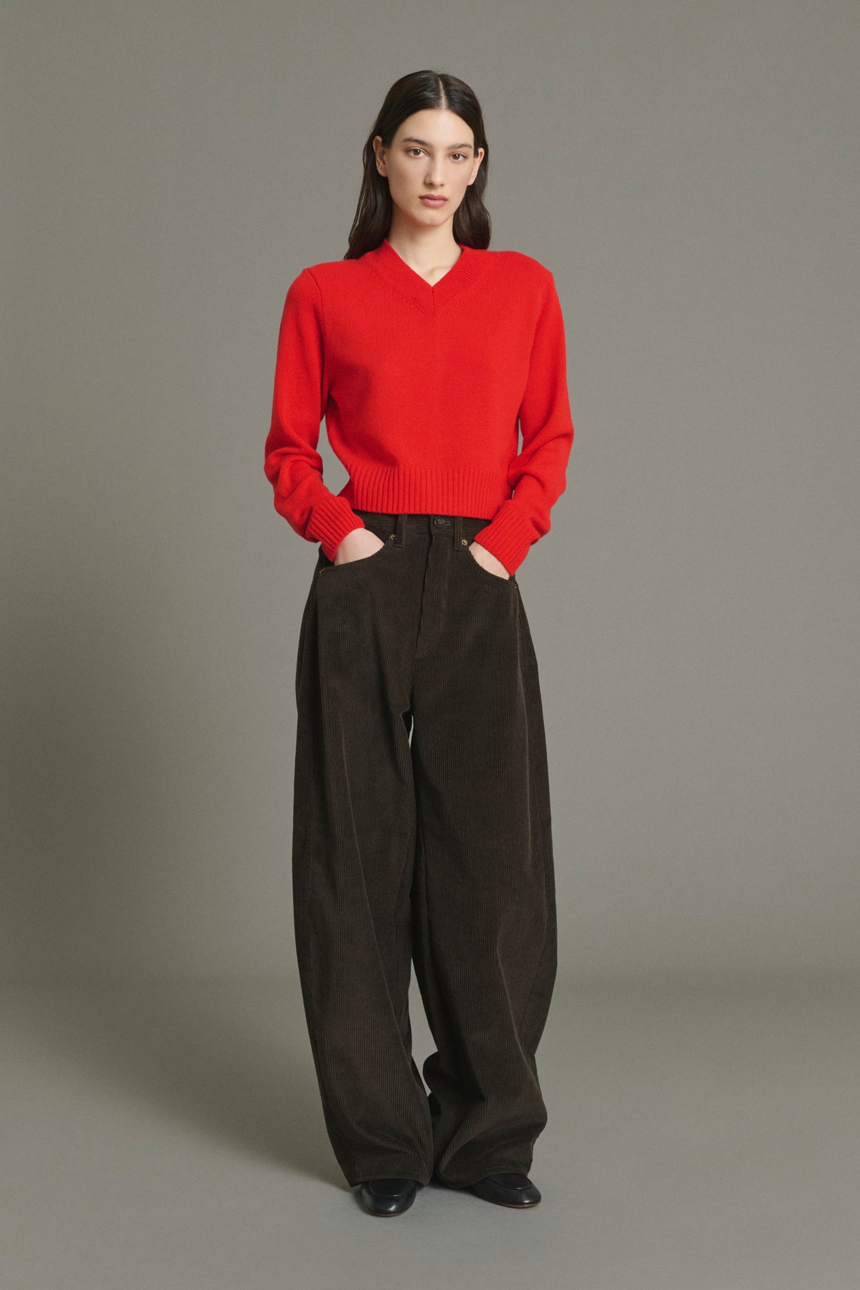 Jersey Jonas - Rojo - Lana merino - Mujer vue 1