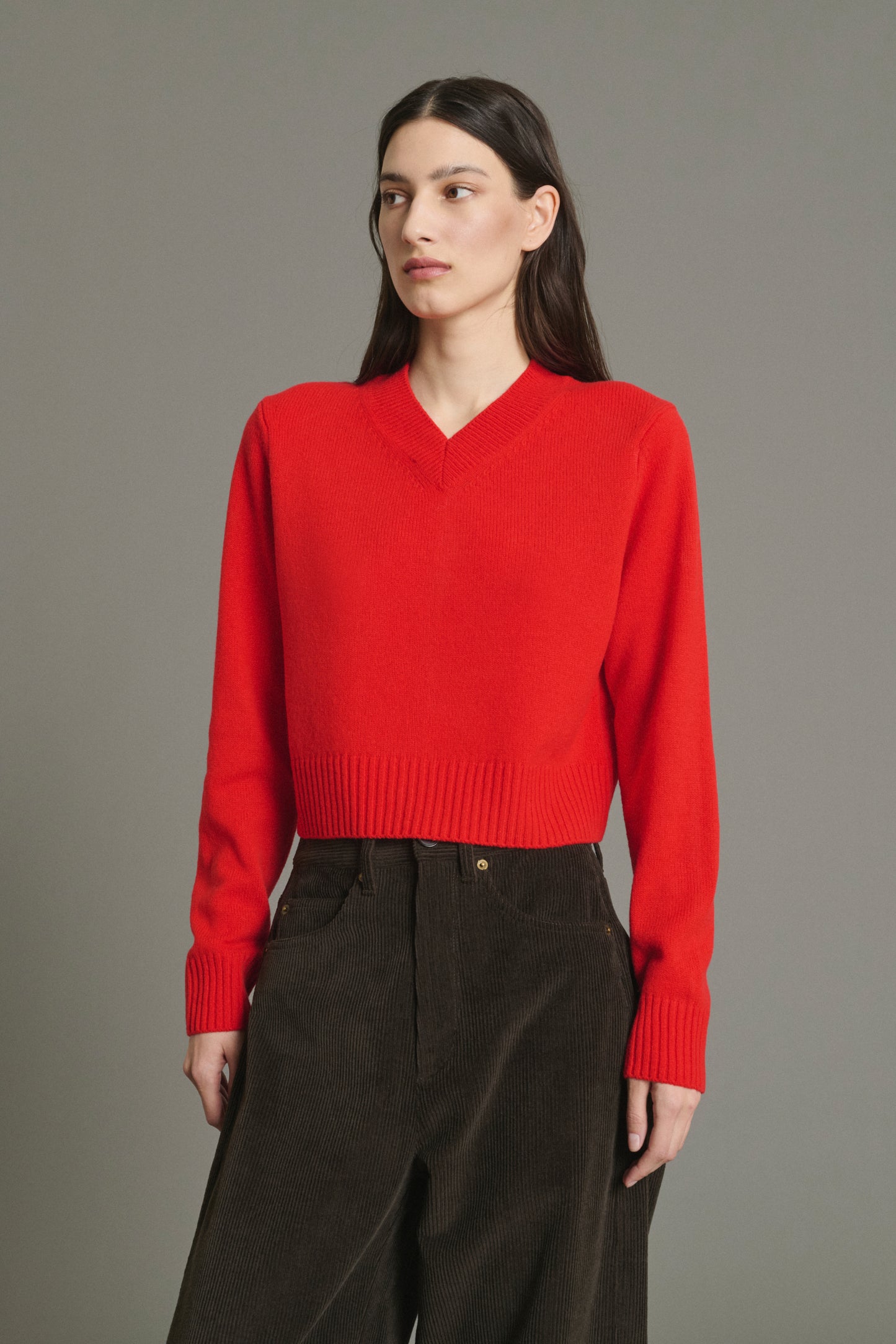 Jersey Jonas - Rojo - Lana merino - Mujer