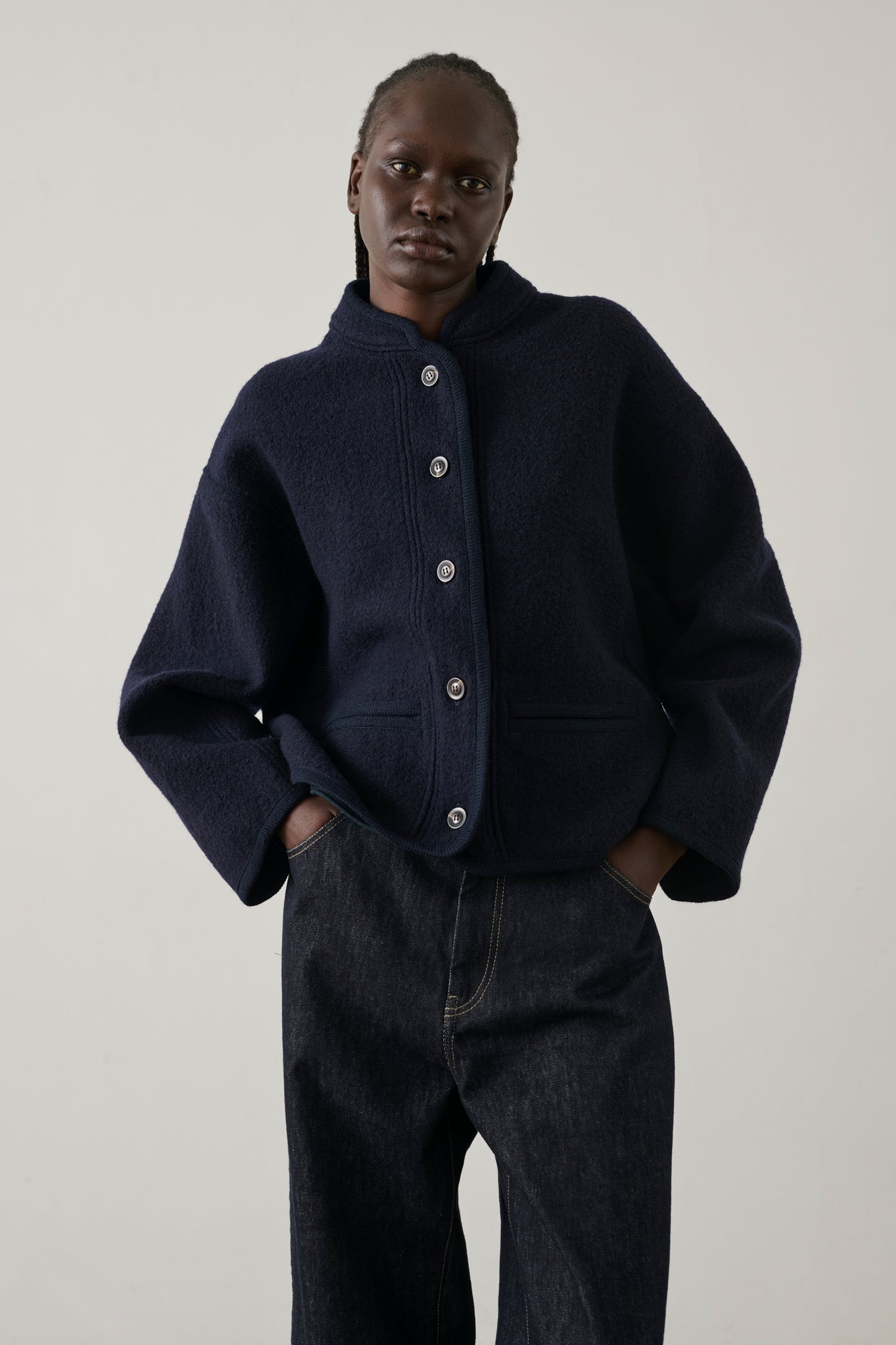Chaqueta Olympe - Navy - Lana - Mujer