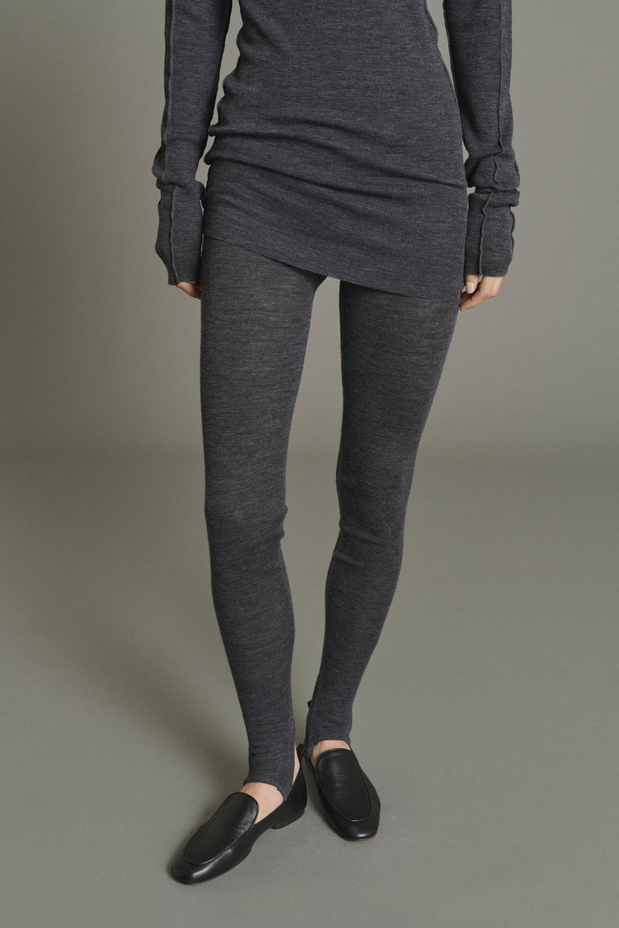Legging Jen - Gris Antracita - Lana - Mujer vue 2