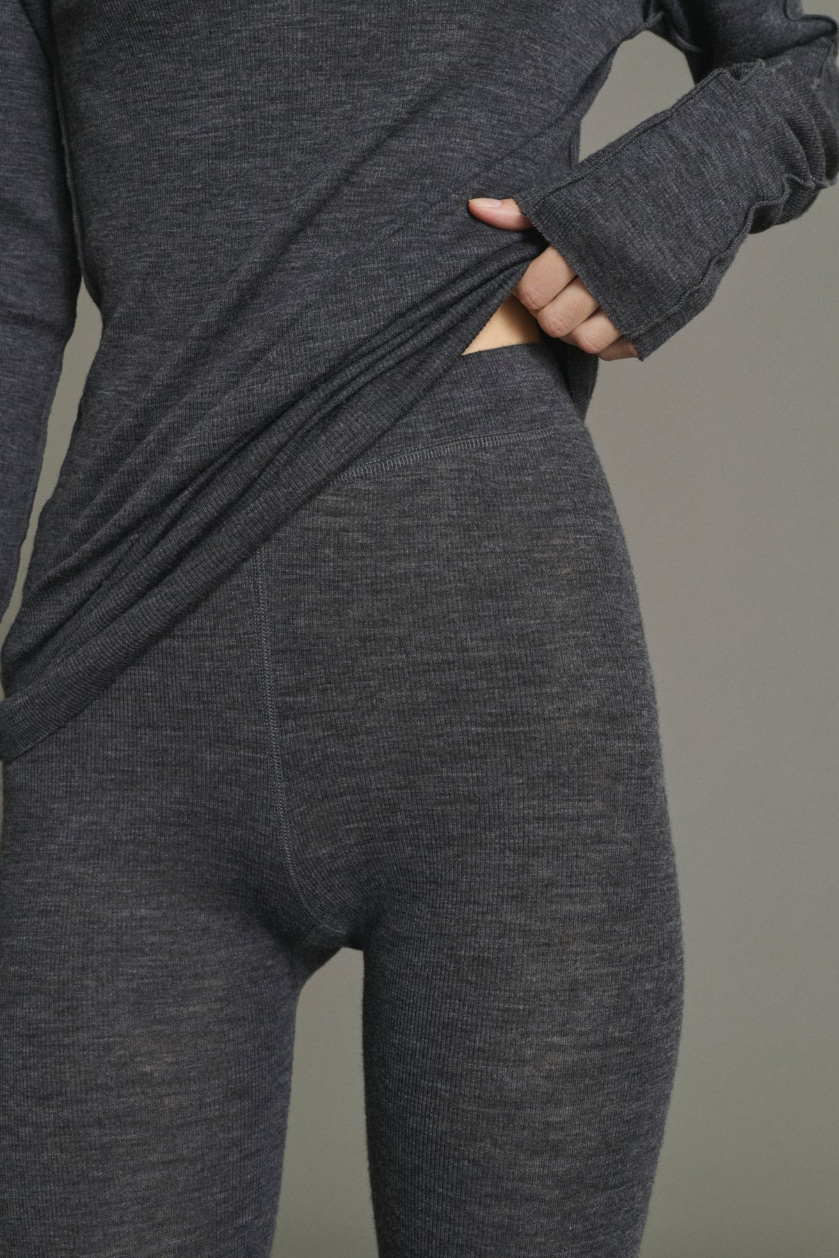 Legging Jen - Gris Antracita - Lana - Mujer vue 4