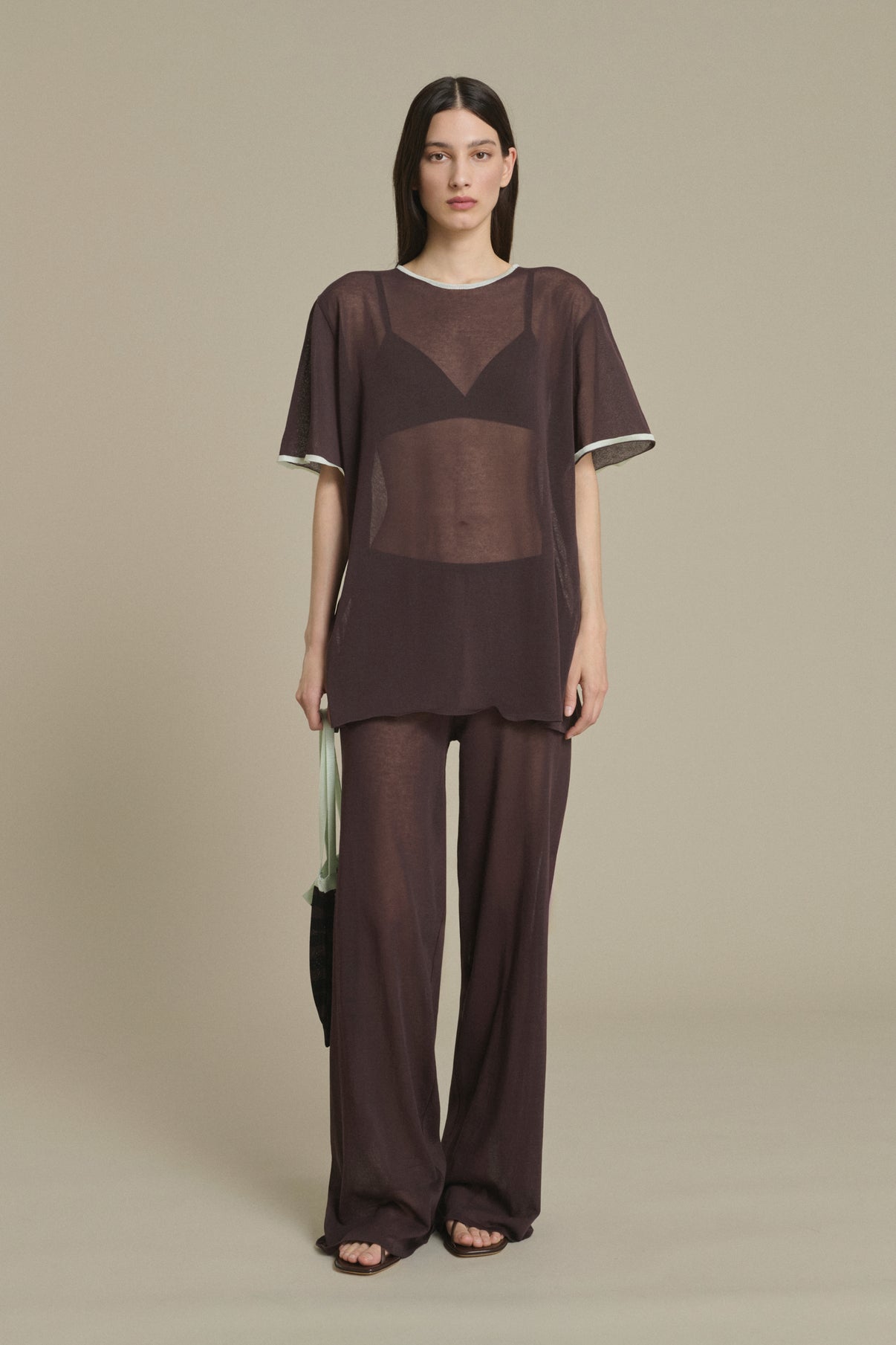 T-shirt Dua chocolat en maille Soeur & TL180 - Soeur vue 3