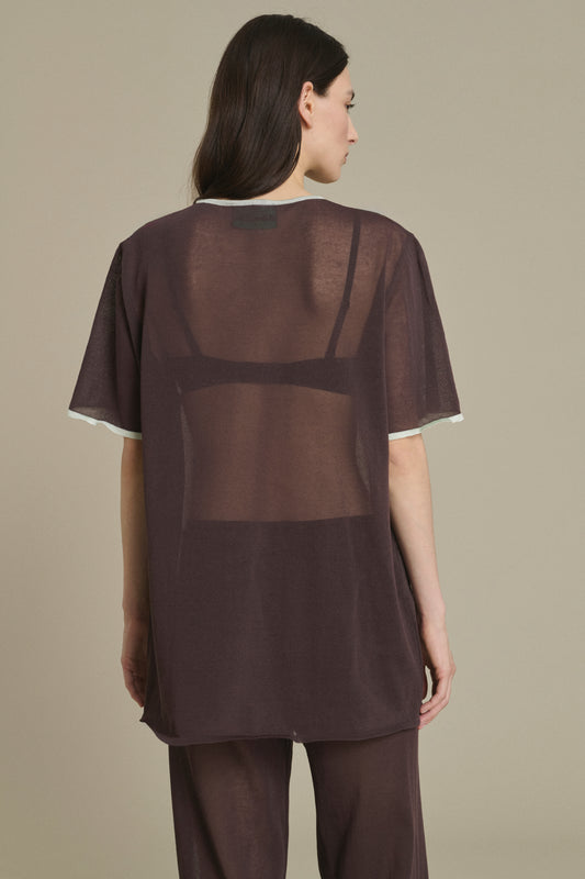 T-shirt Dua chocolat en maille Soeur & TL180 - Soeur
