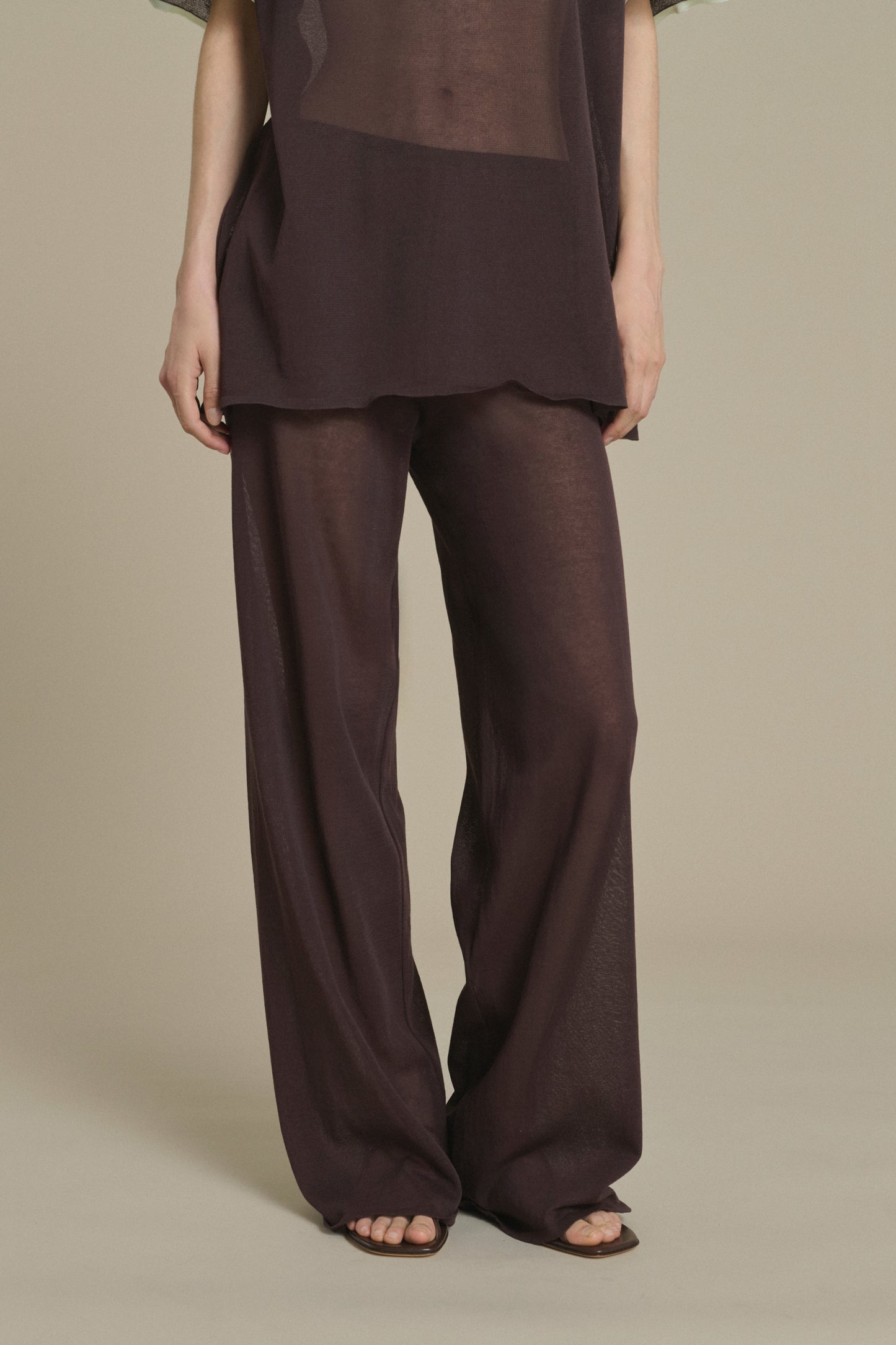 Pantalon Nico chocolat en maille Soeur & TL180 - Soeur
