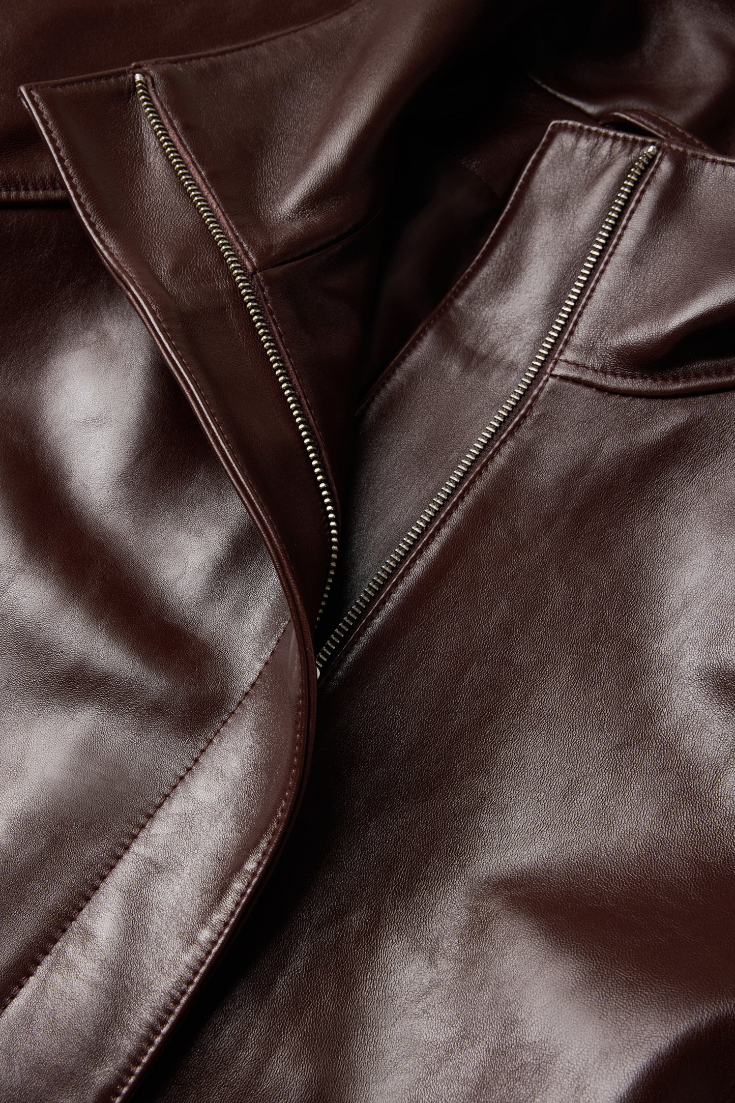 Chaqueta Gamma - Burdeos - Cuero - Mujer