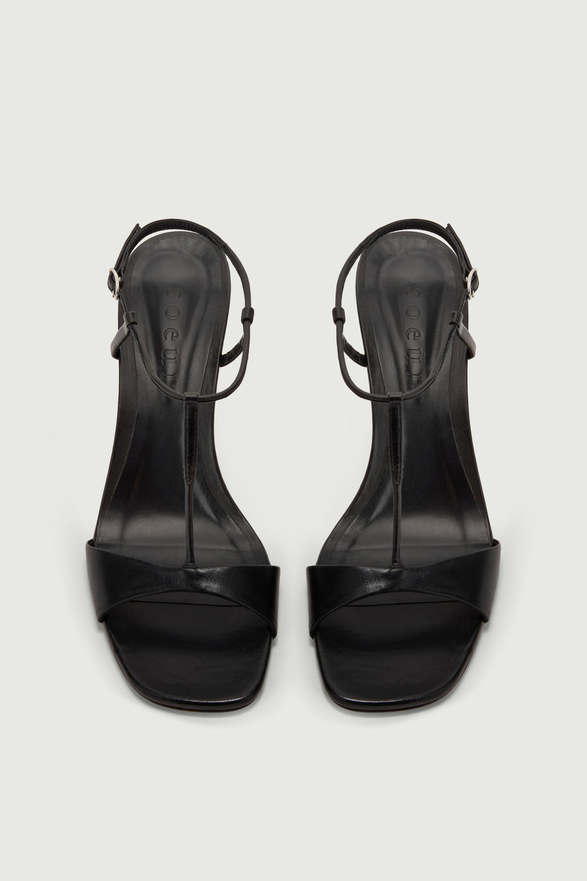 Sandalias Cecilie - Negro Cuero con Tacón - Soeur vue 5