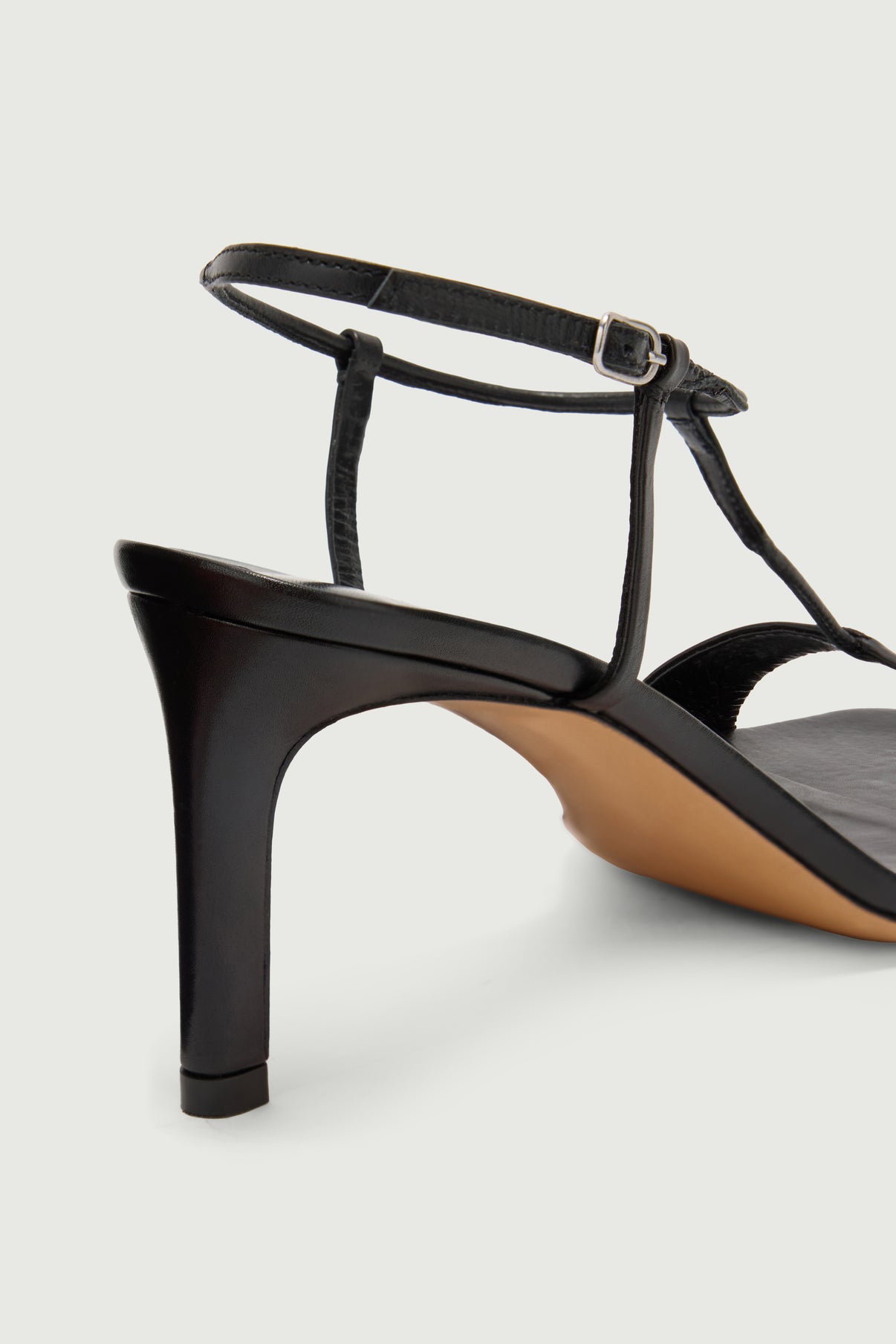 Sandalias Cecilie - Negro Cuero con Tacón - Soeur vue 6
