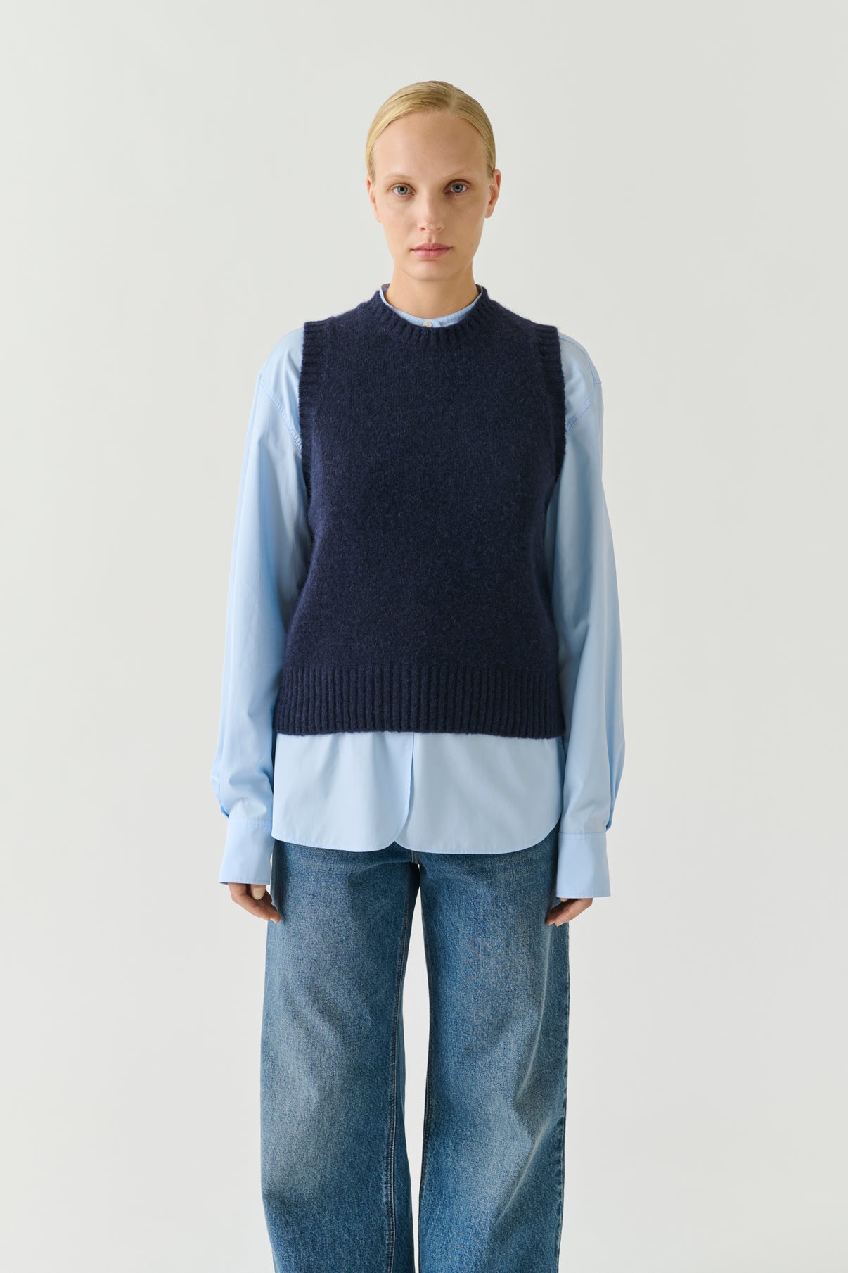 Jersey Namaste - Azul marino - Lana - Mujer vue 1