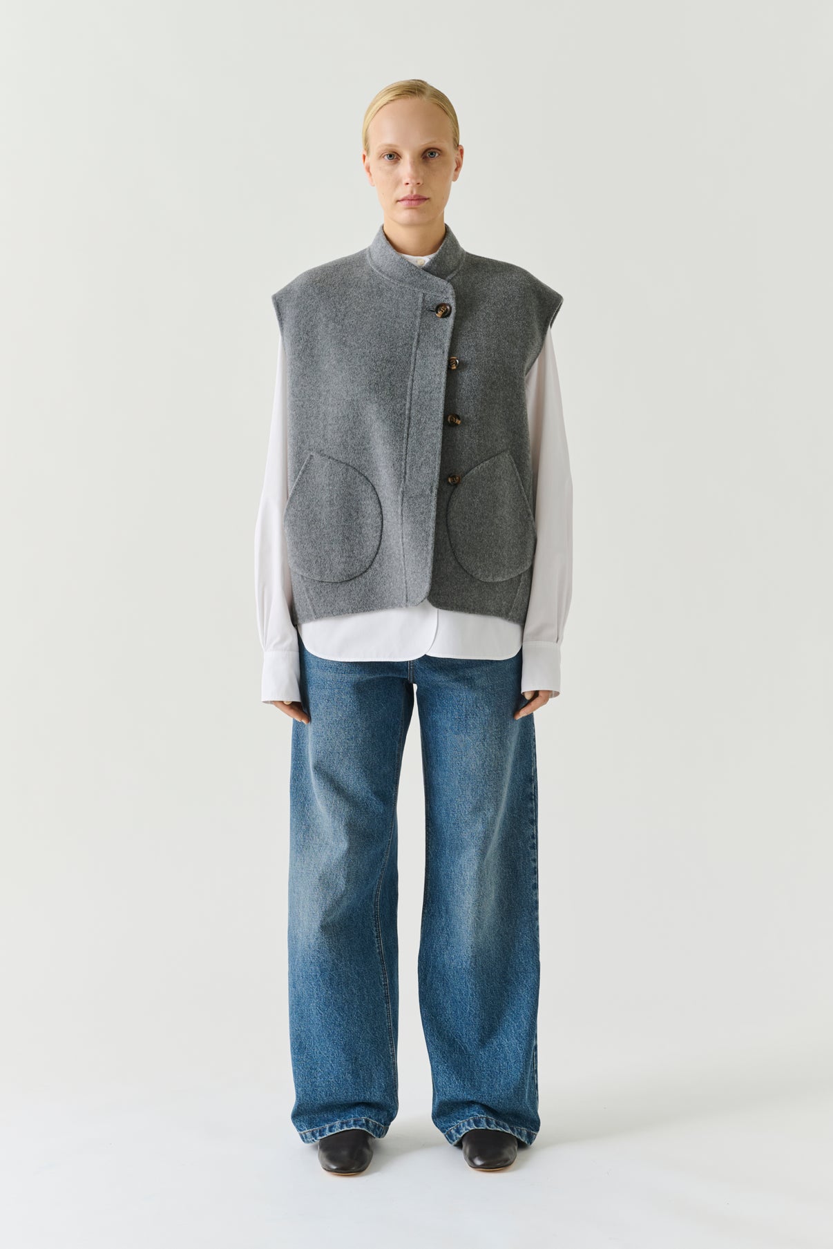 Cazadora Adeline - Gris claro - Lana - Mujer vue 2