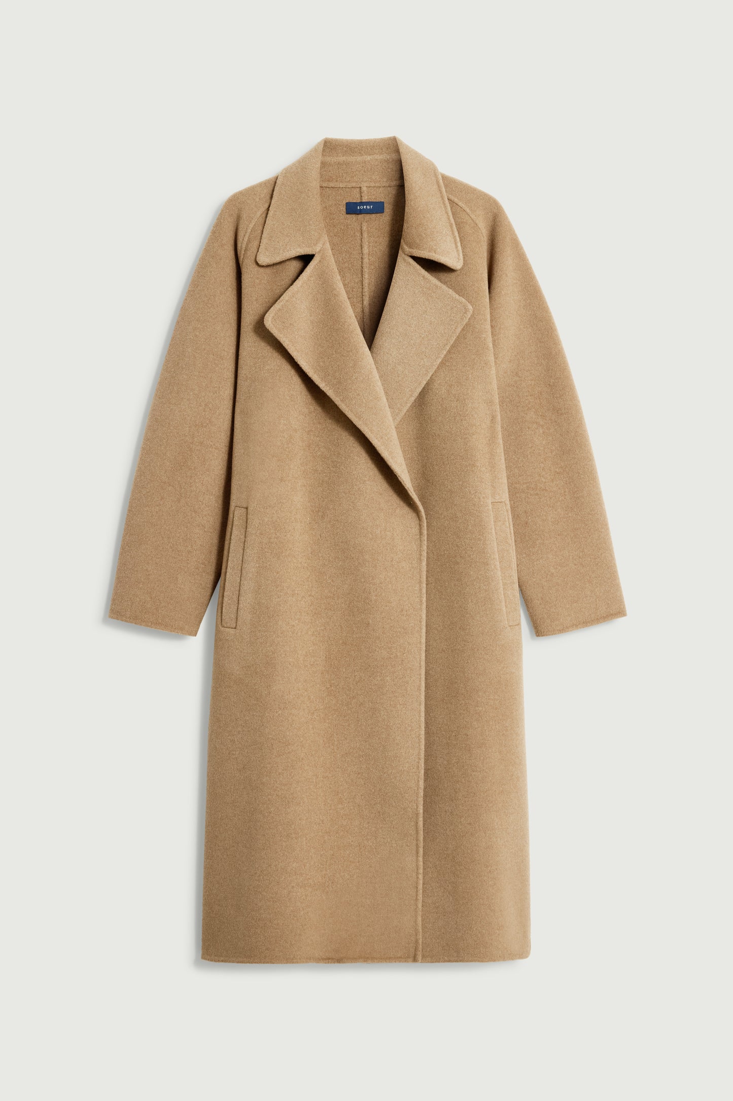 Abrigo Harvard - Camello jaspeado - Lana - Mujer