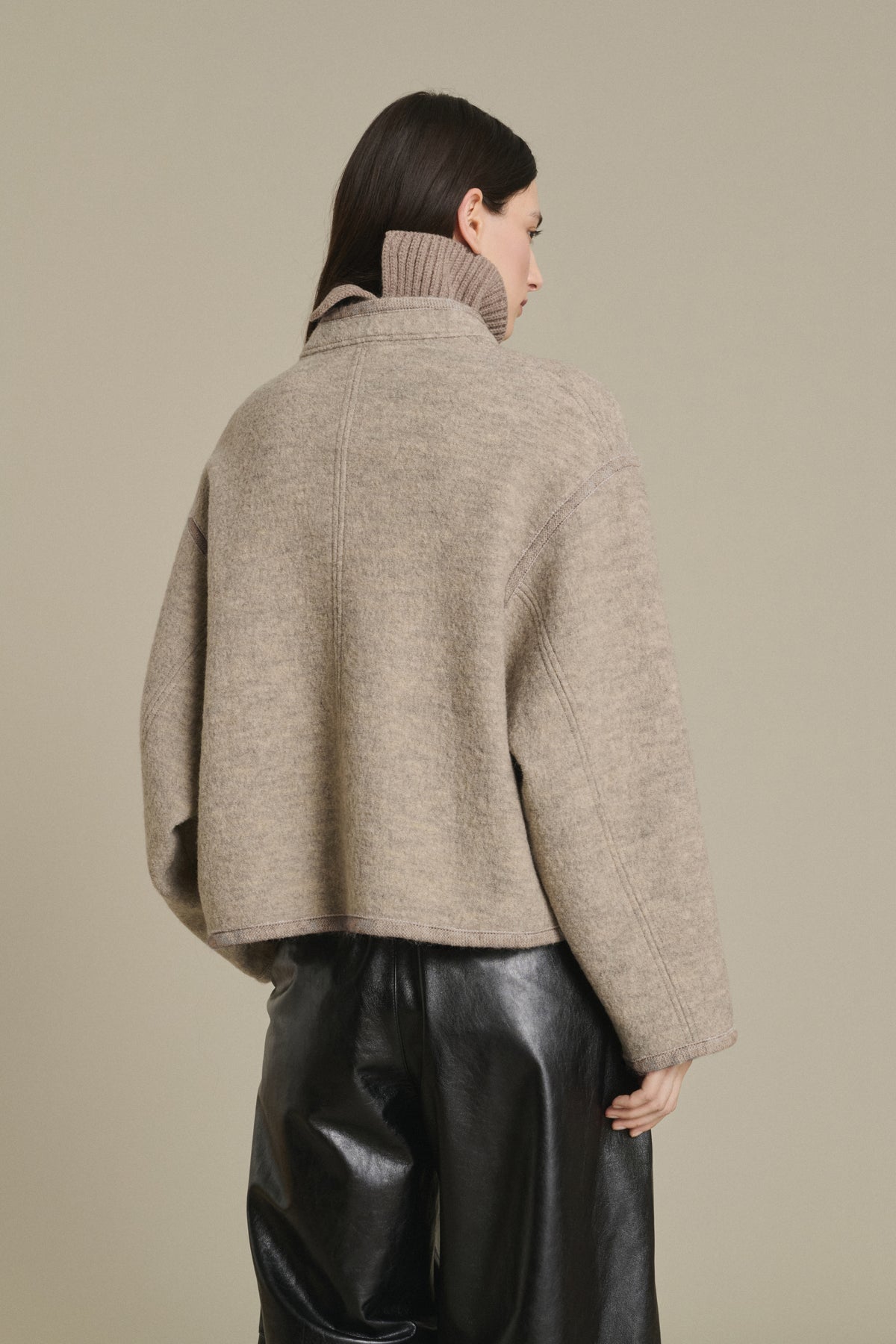 CHAQUETA OLYMPE BEIGE/GRIS