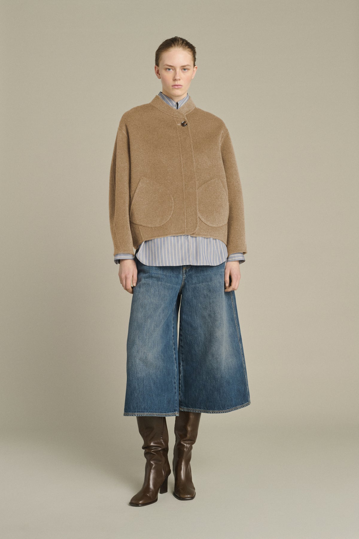 Abrigo Windsor - Camel jaspeado - Lana - Mujer