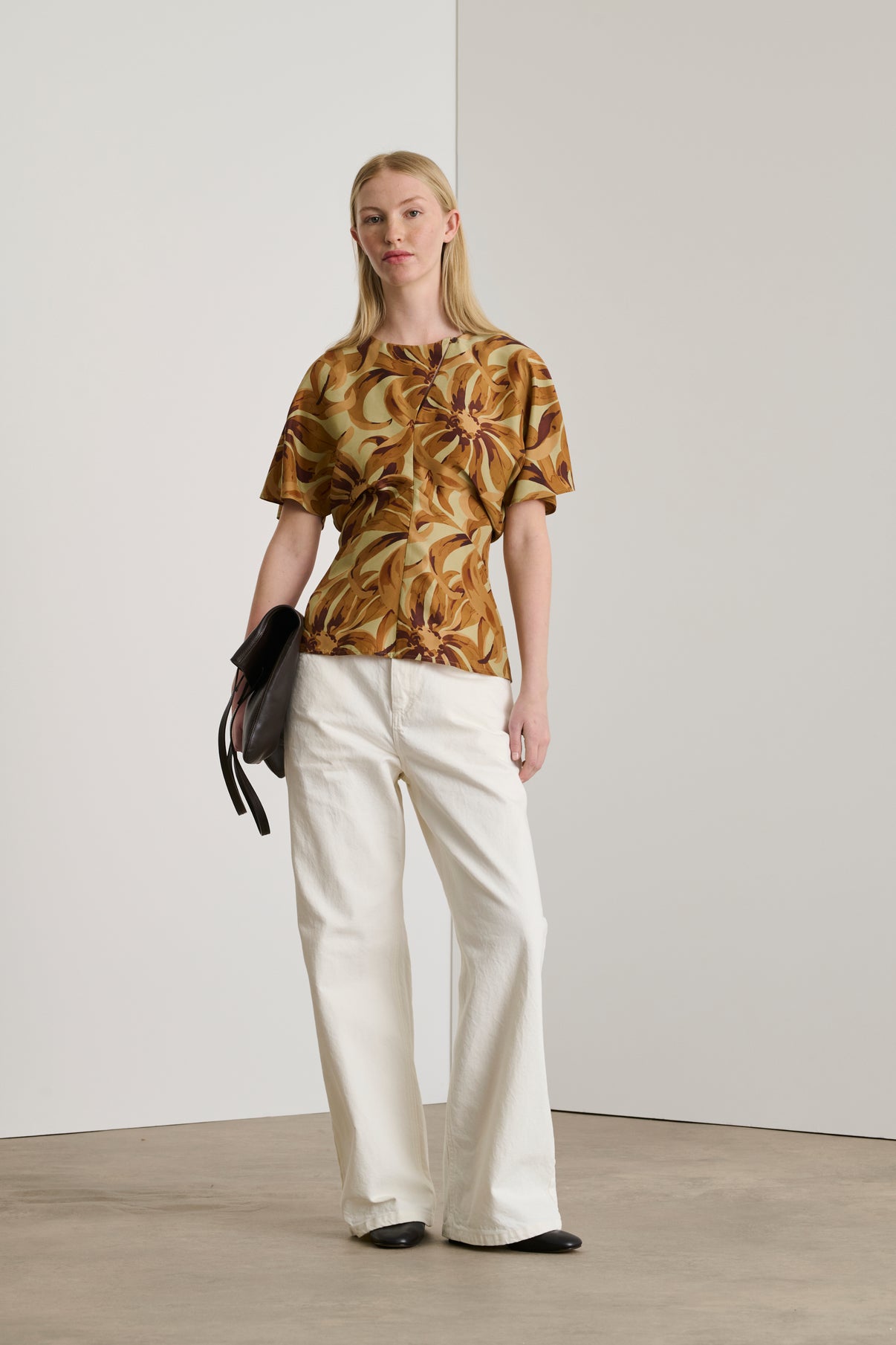 Blouse Embrun - Orange/Argile - Soie - Femme vue 2