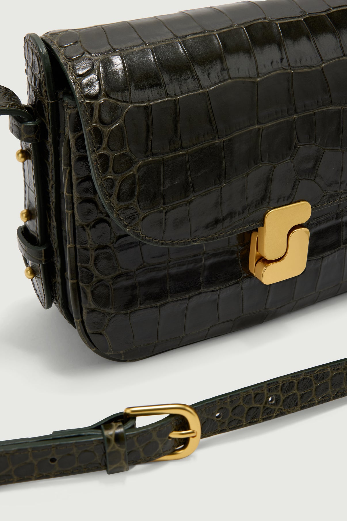 Bolso Bellissima Mini - Verde Oliva - Cuero - Mujer vue 3