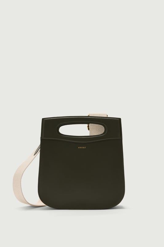 Bolso Cheri - Verde Militar - Cuero - Mujer