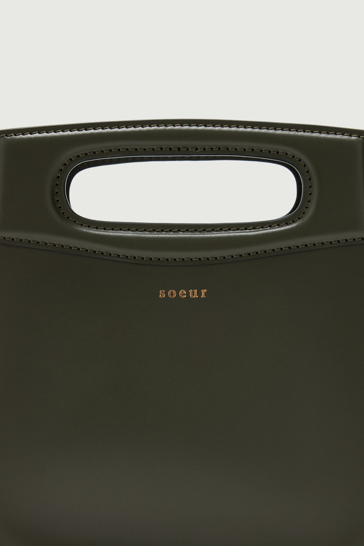 Bolso Cheri Mini - Verde Militar - Cuero - Mujer vue 3