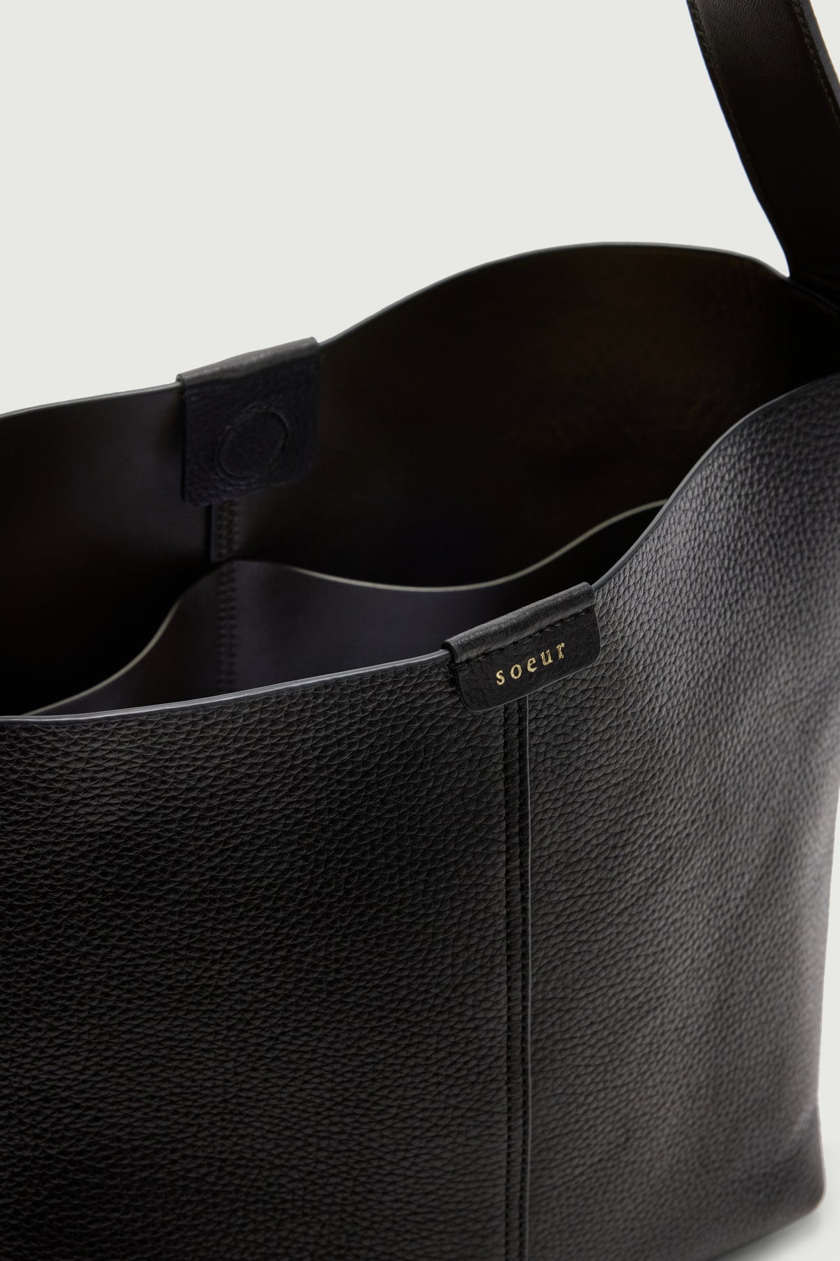 Bolso Saudade Mini - Negro - Cuero - Mujer vue 4