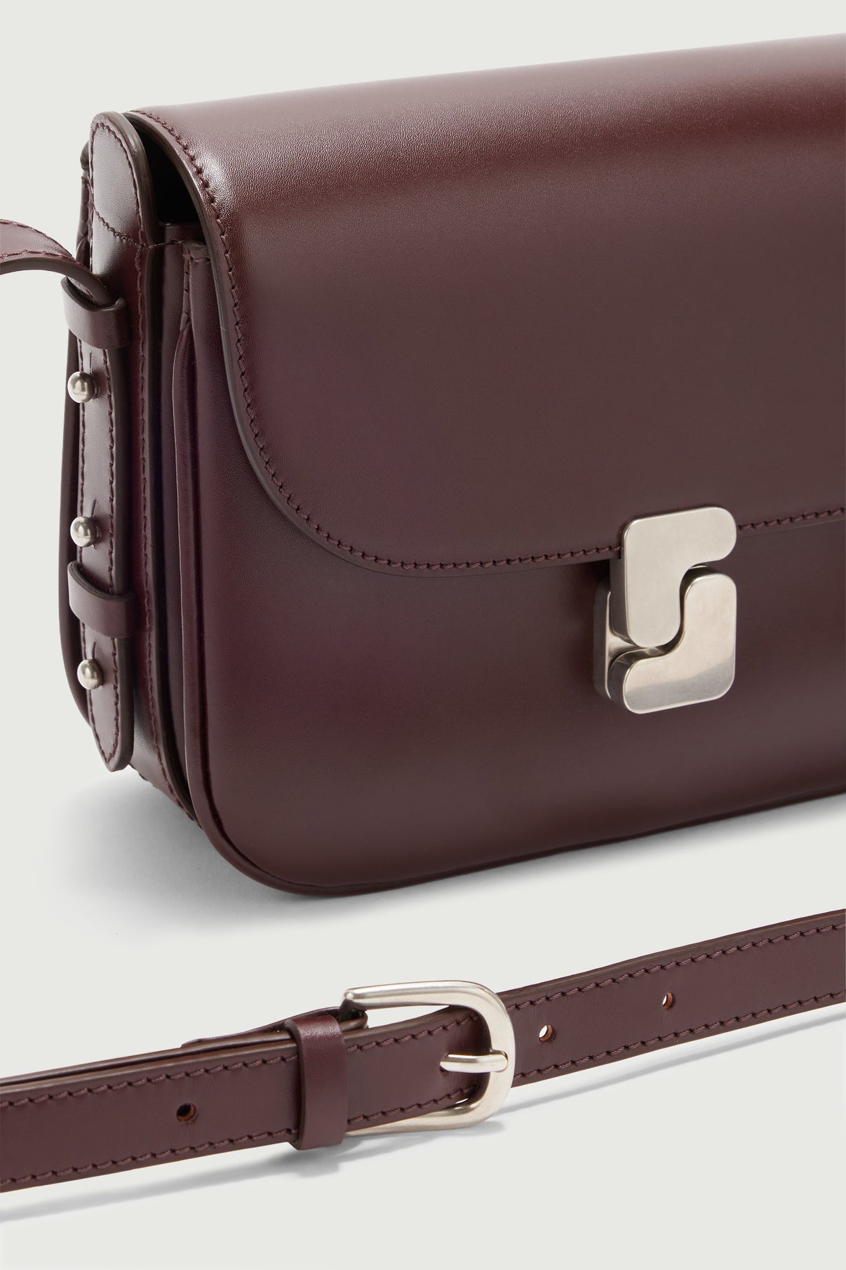 Bolso Bellissima Mini - Burdeos - Cuero - Mujer vue 3