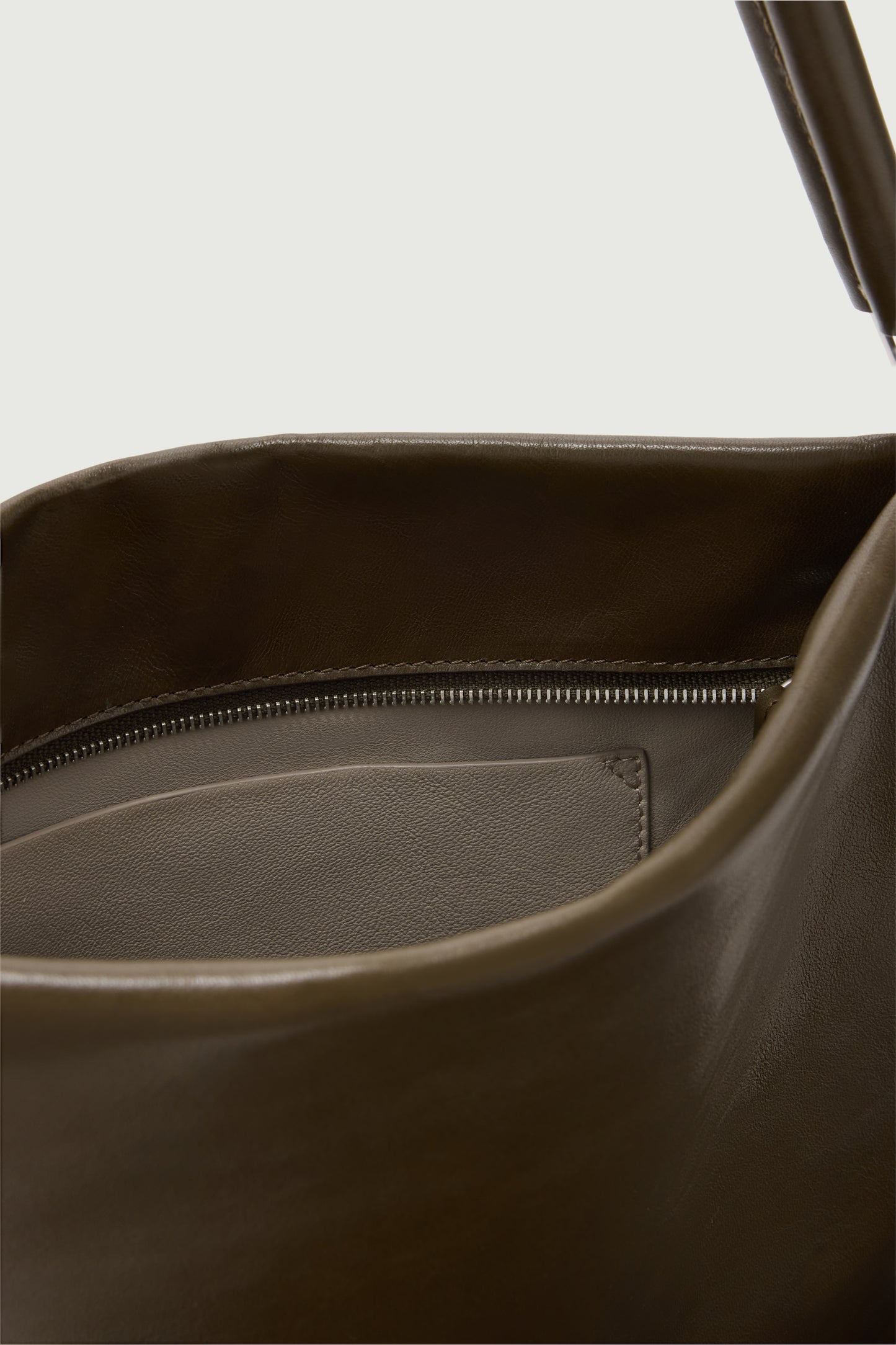 Cabas Gia Mini - Kaki - Cuero - Mujer