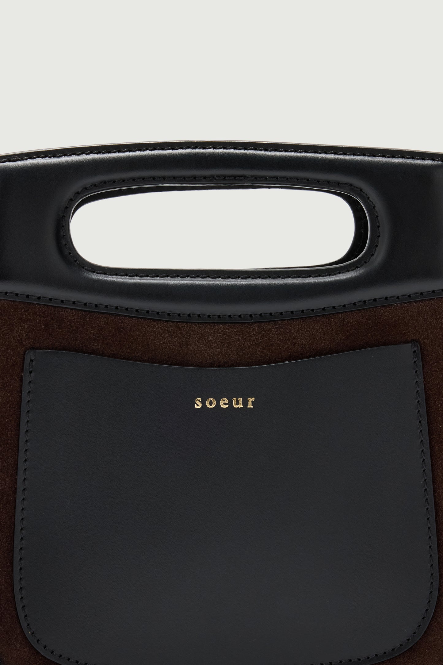 Bolso Cheri Mini - Marrón Oscuro - Cuero - Mujer